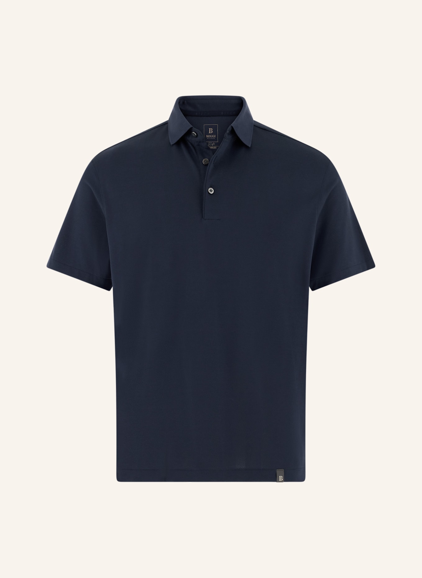 BOGGI MILANO Piqué-Poloshirt: BLAU