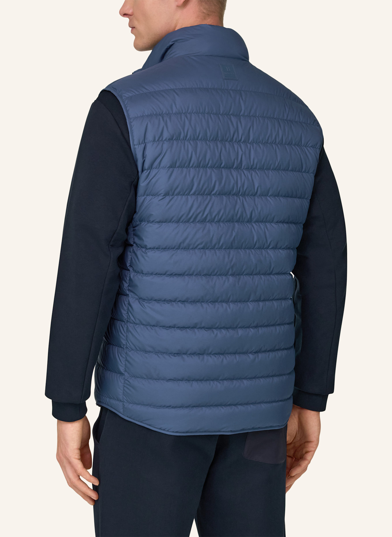 BOGGI MILANO Daunenweste aus Cashmere: BLAU