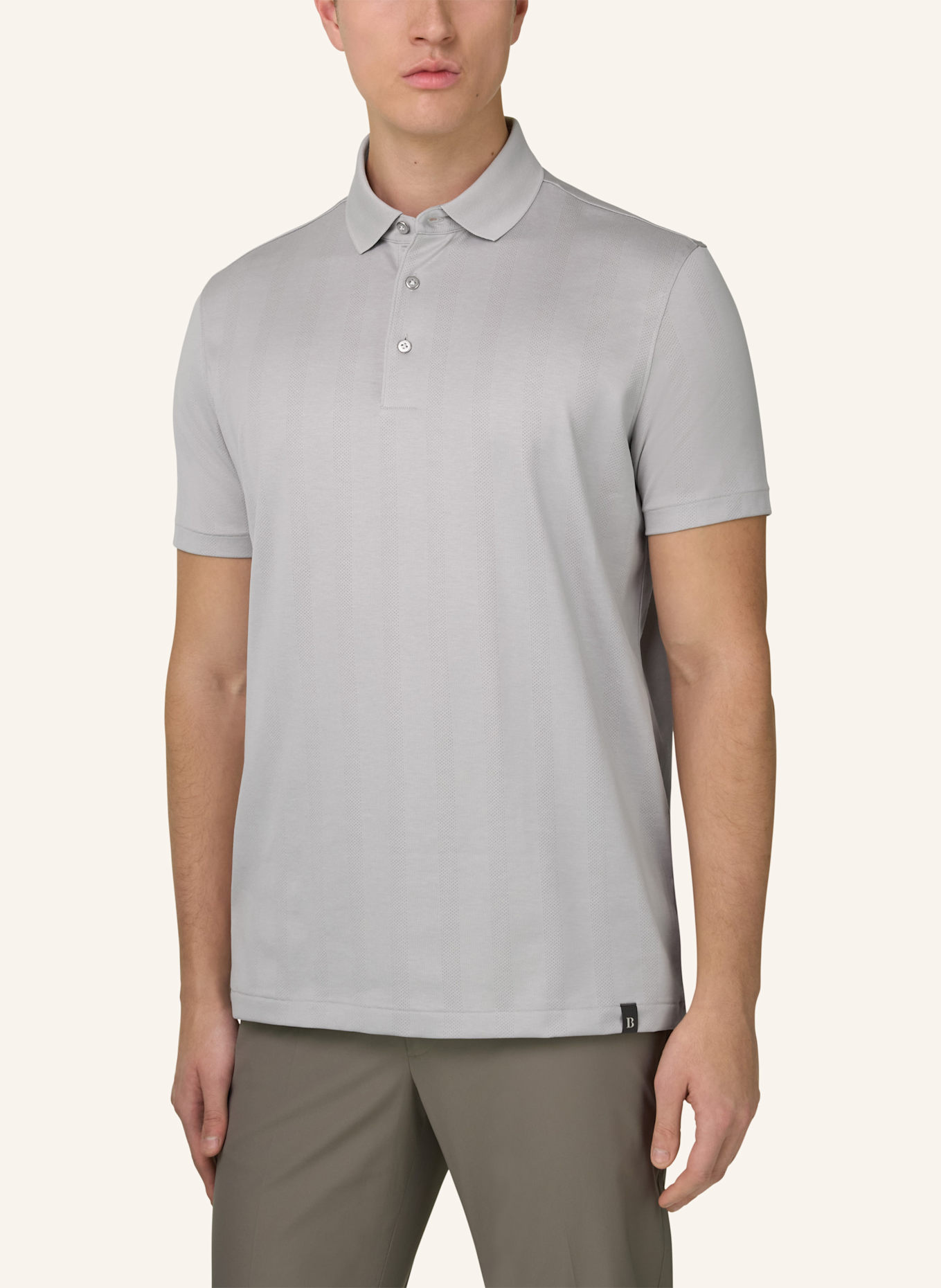 BOGGI MILANO Piqué-Poloshirt: WEISS