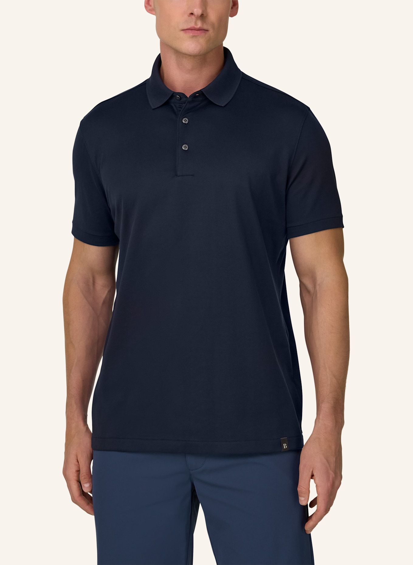BOGGI MILANO Piqué-Poloshirt: BLAU