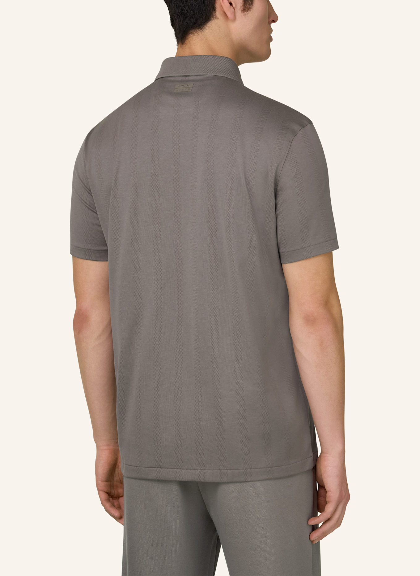 BOGGI MILANO Piqué-Poloshirt: BRAUN