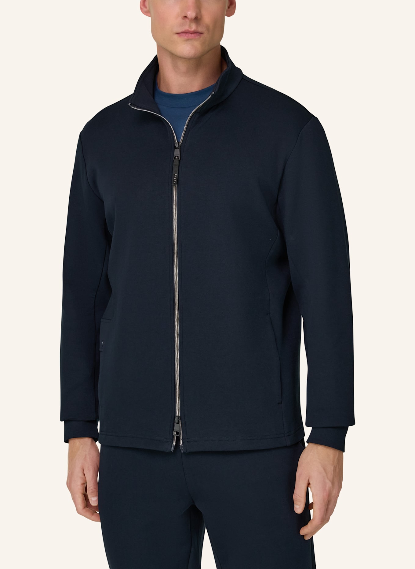 BOGGI MILANO Sweatjacke: BLAU