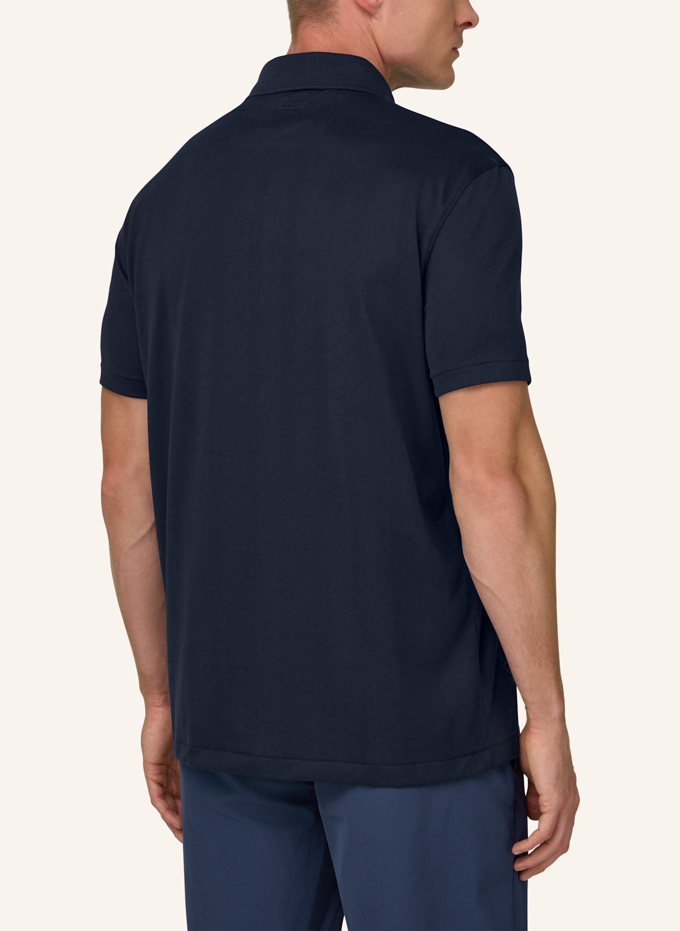 BOGGI MILANO Piqué-Poloshirt: BLAU