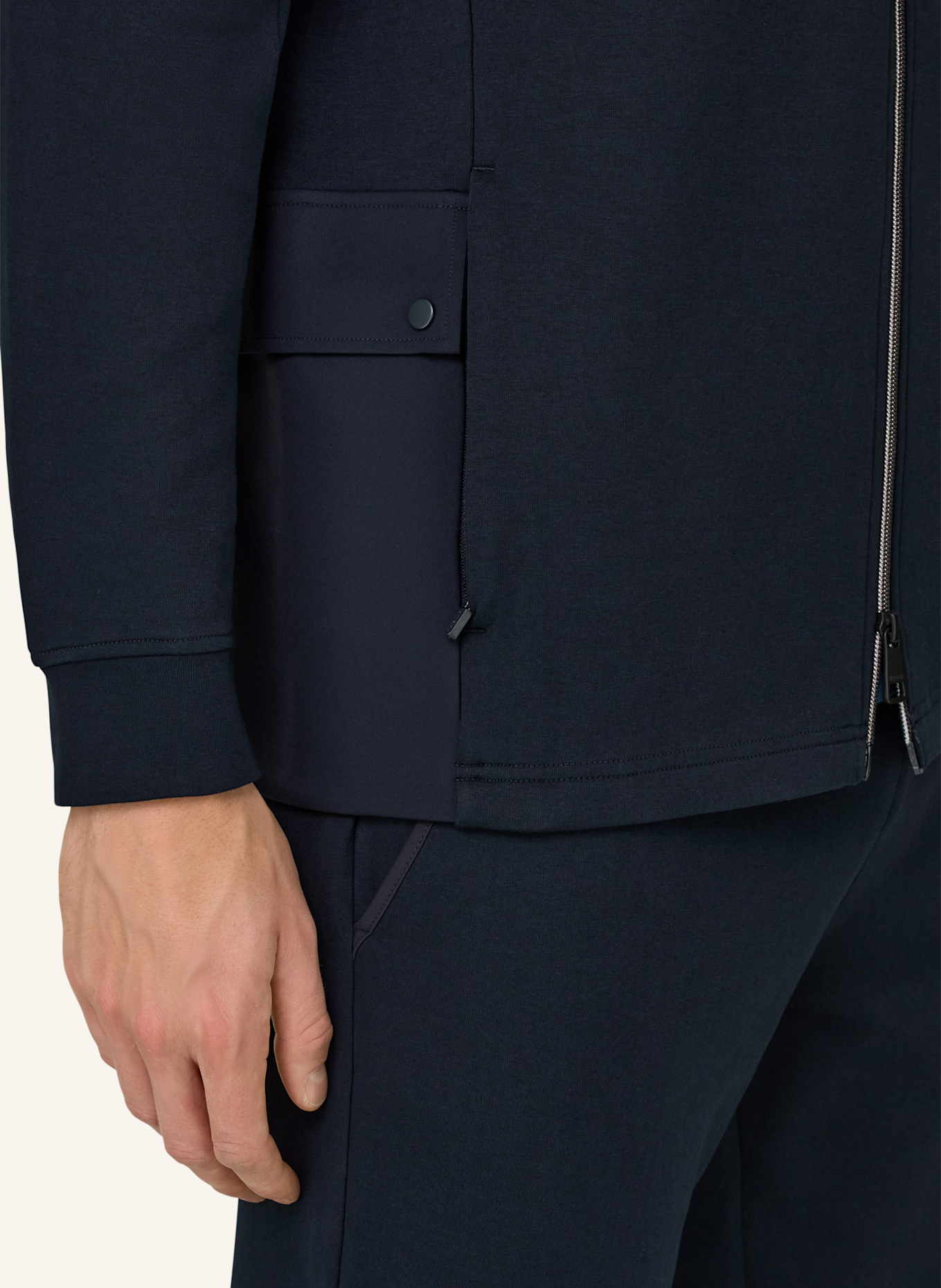 BOGGI MILANO Sweatjacke: BLAU