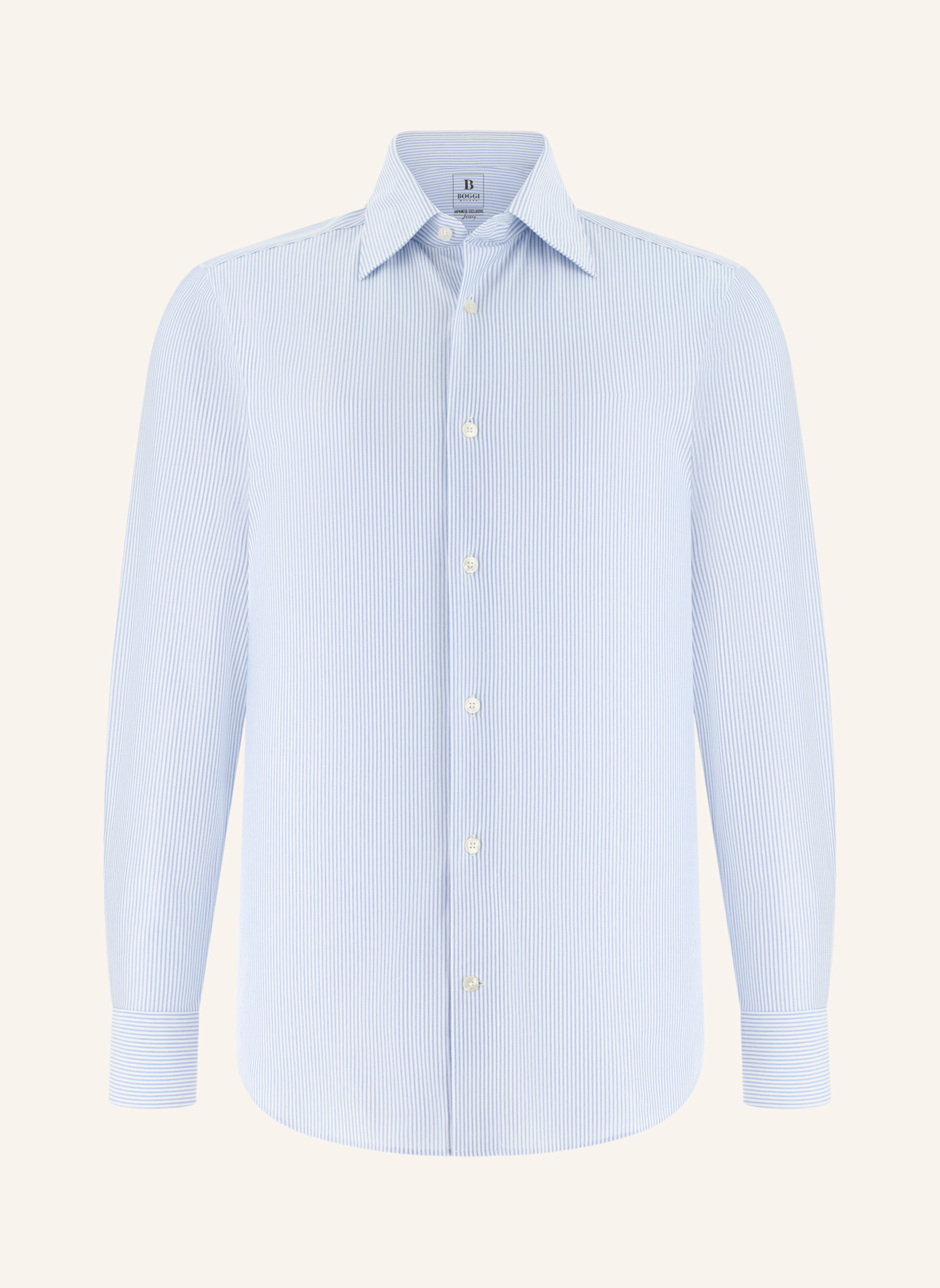 BOGGI MILANO Jerseyhemd Regular Fit: HELLBLAU