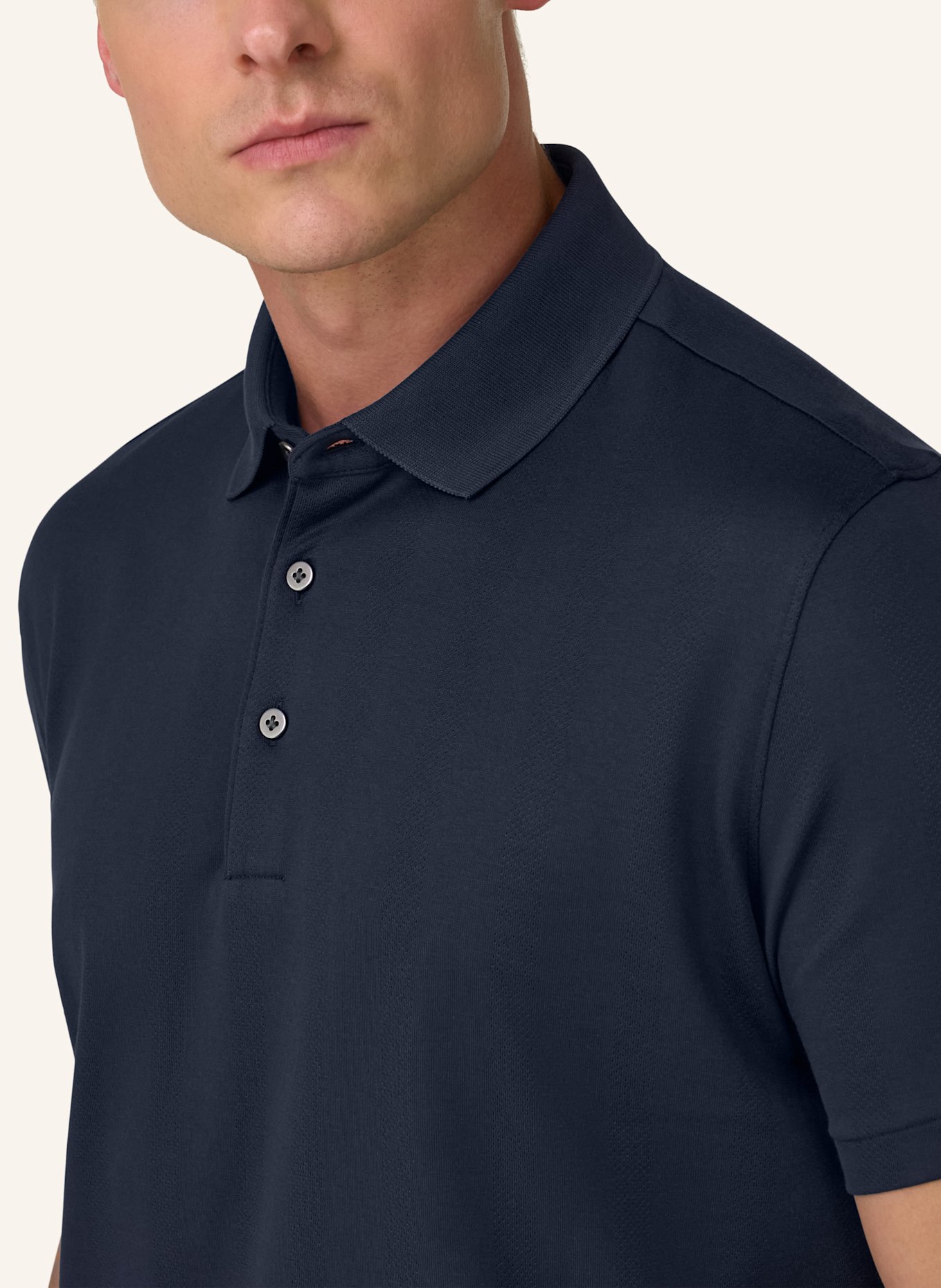 BOGGI MILANO Piqué-Poloshirt: BLAU