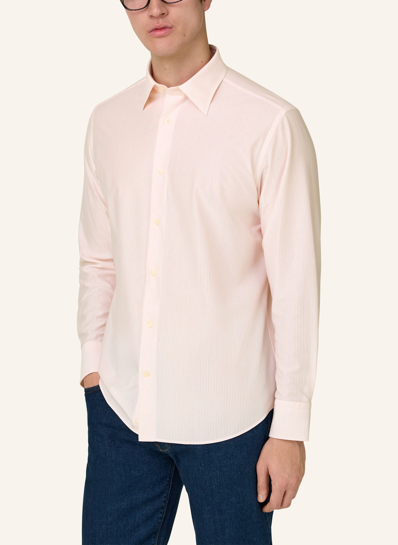 BOGGI MILANO Jerseyhemd Regular Fit: PINK