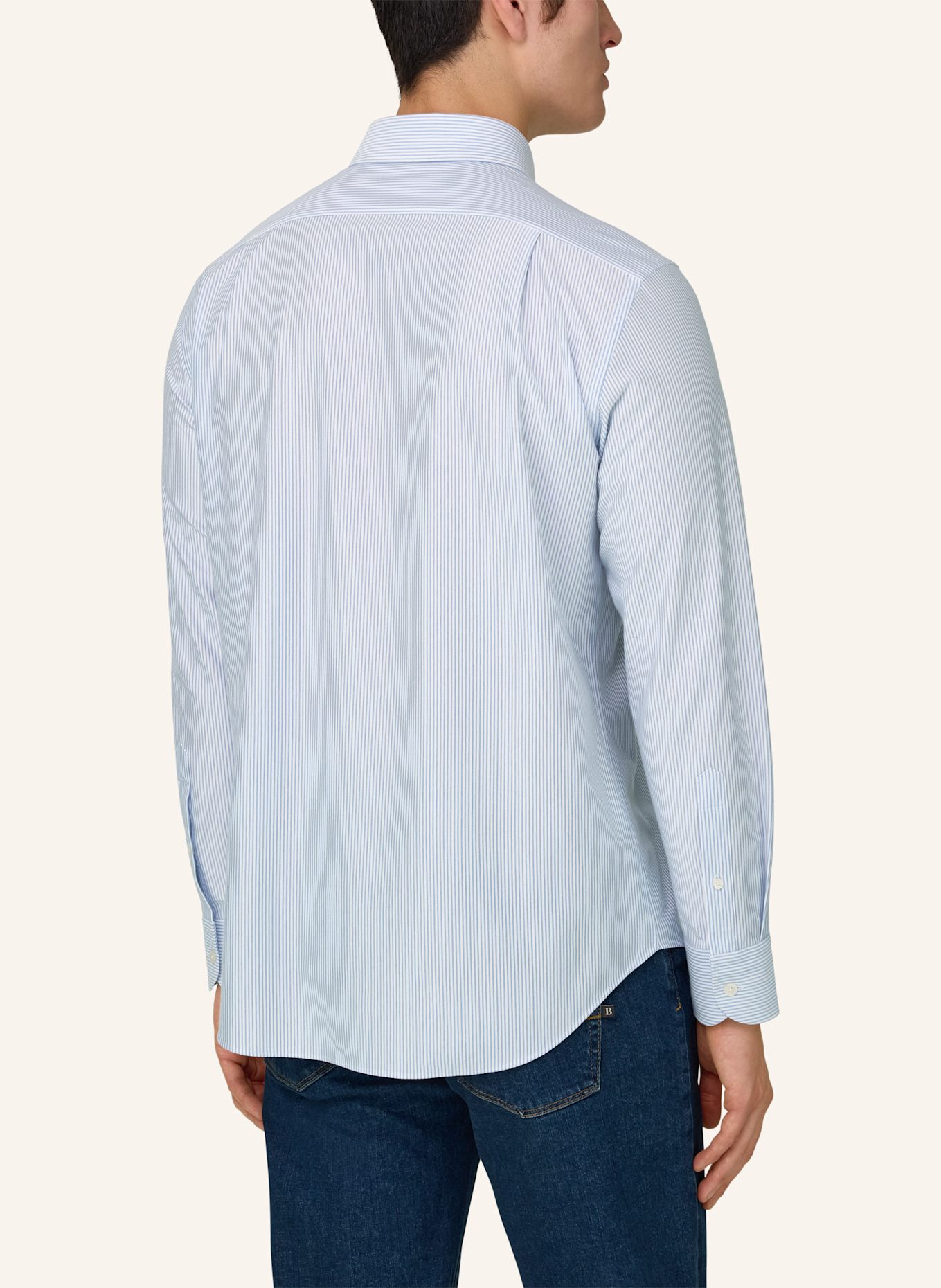 BOGGI MILANO Jerseyhemd Regular Fit: HELLBLAU