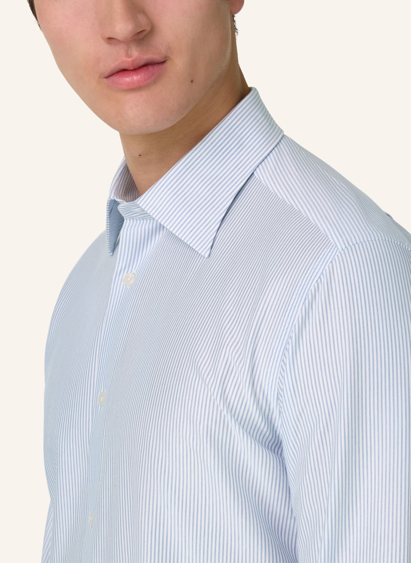 BOGGI MILANO Jerseyhemd Regular Fit: HELLBLAU