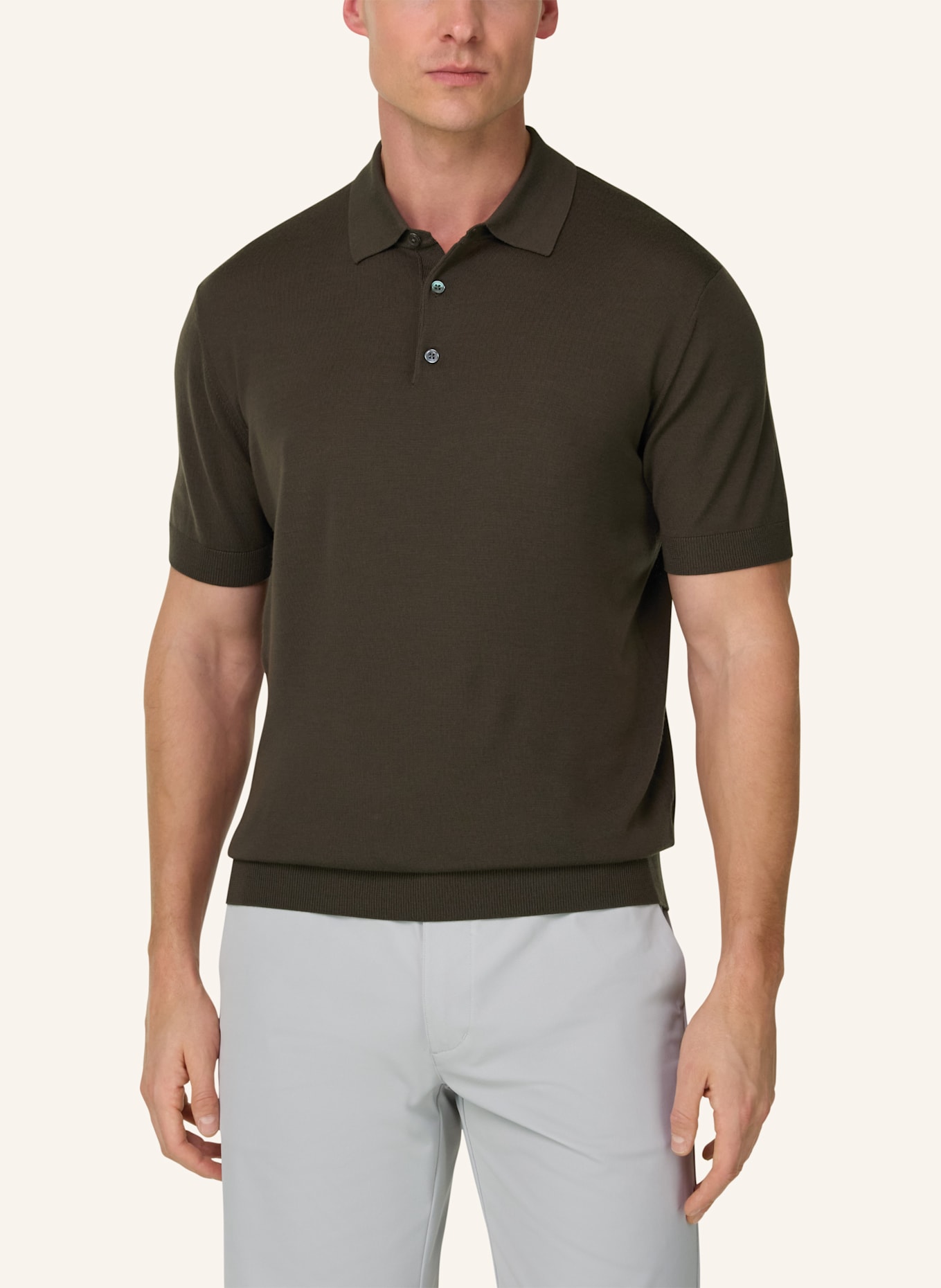 BOGGI MILANO Pullover: DUNKELBRAUN