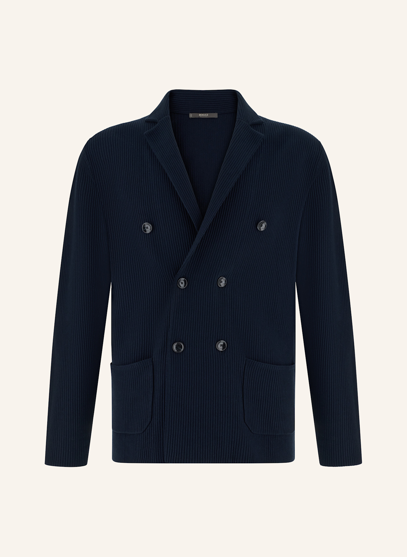 BOGGI MILANO Stricksakko: BLAU