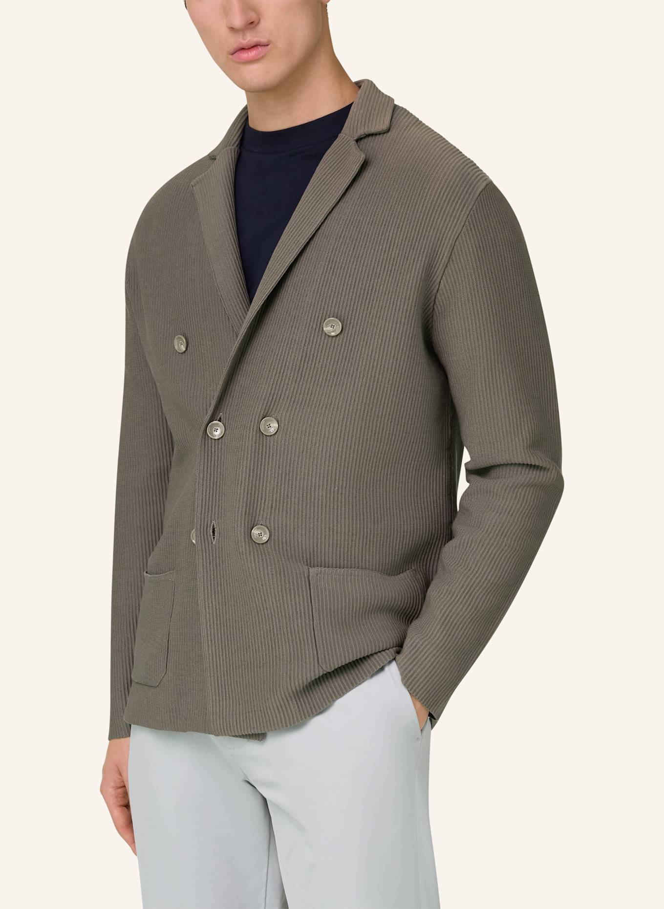 BOGGI MILANO Stricksakko: BRAUN