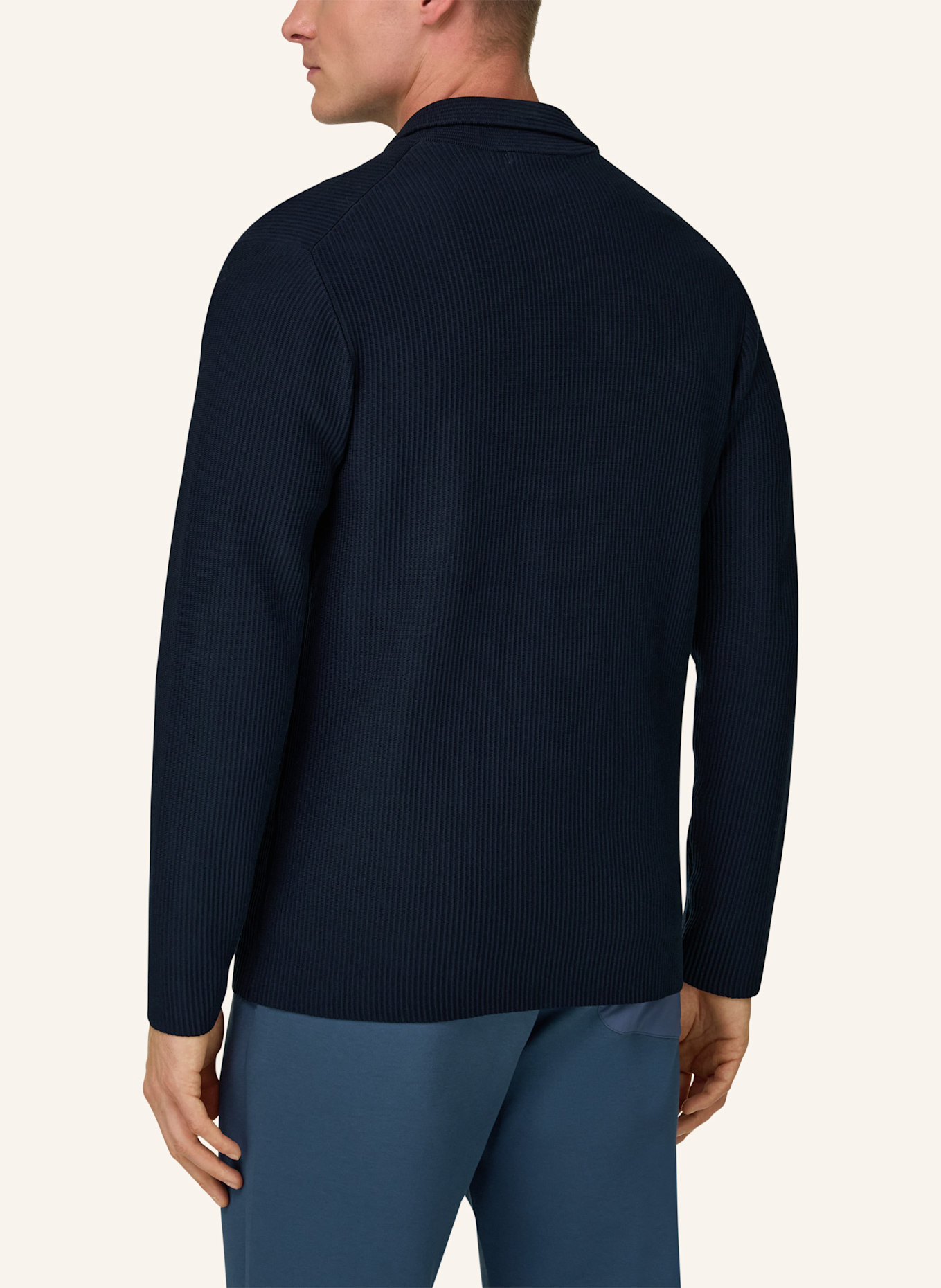 BOGGI MILANO Stricksakko: BLAU