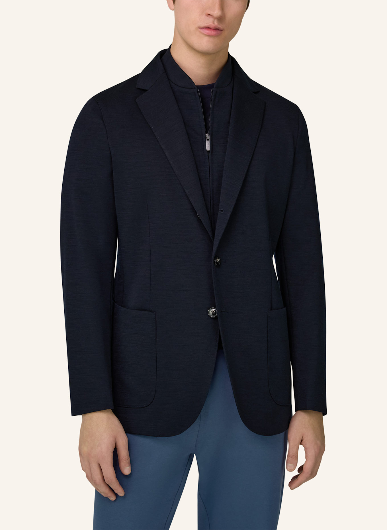 BOGGI MILANO Sweat-Sakko: DUNKELBLAU