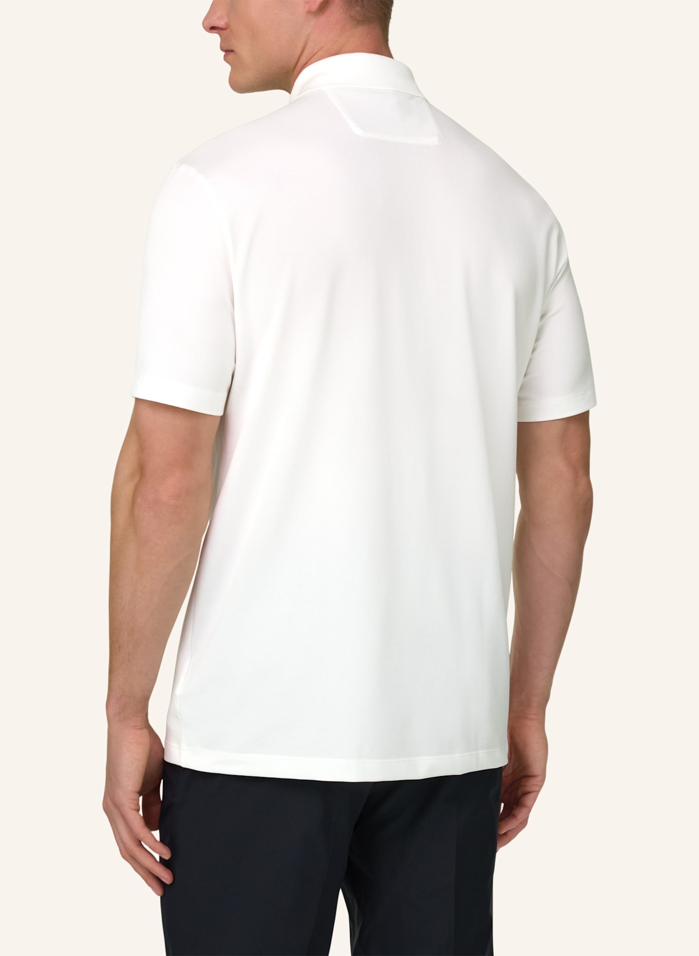 BOGGI MILANO Piqué-Poloshirt: WEISS