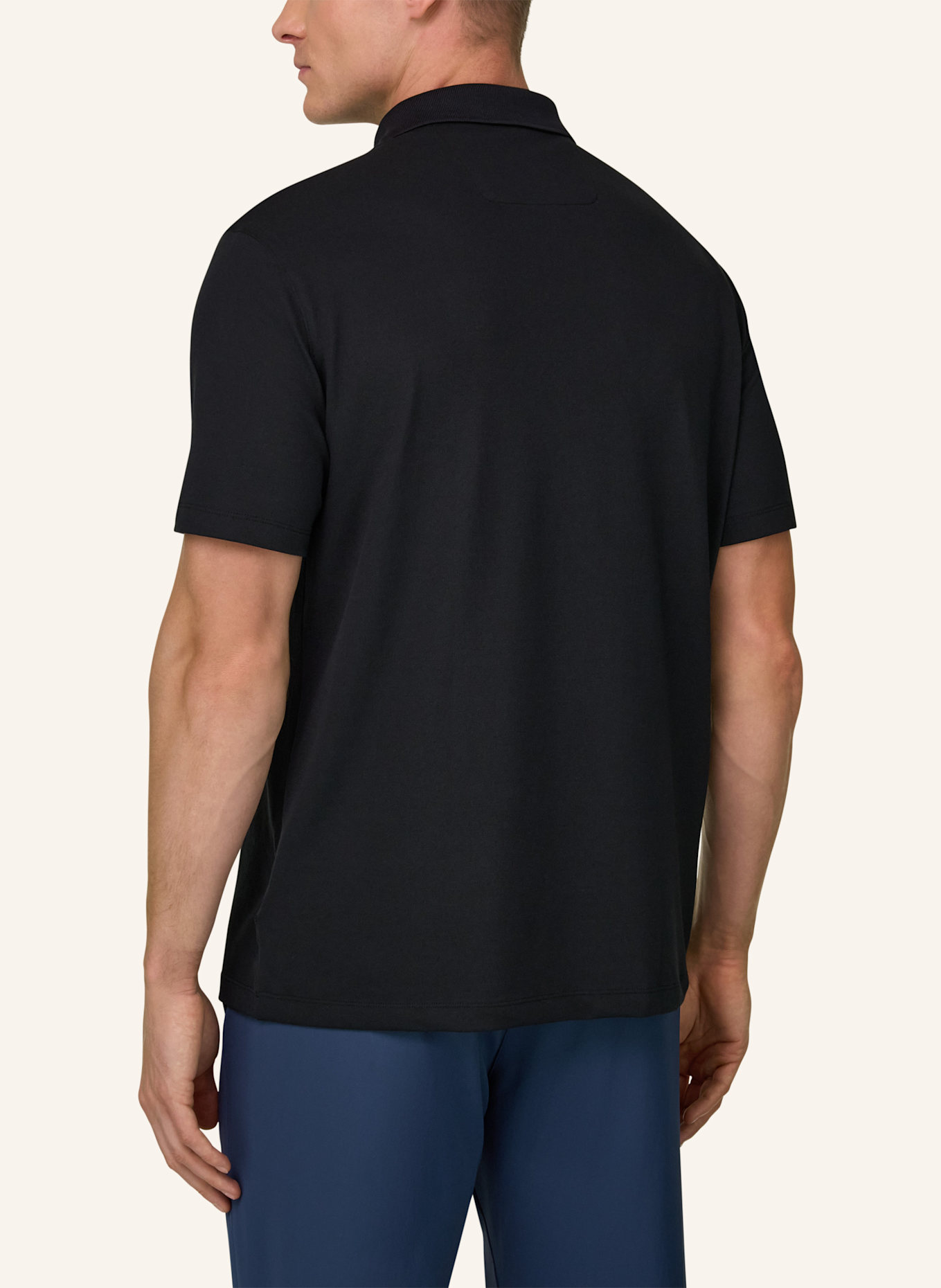 BOGGI MILANO Piqué-Poloshirt: SCHWARZ