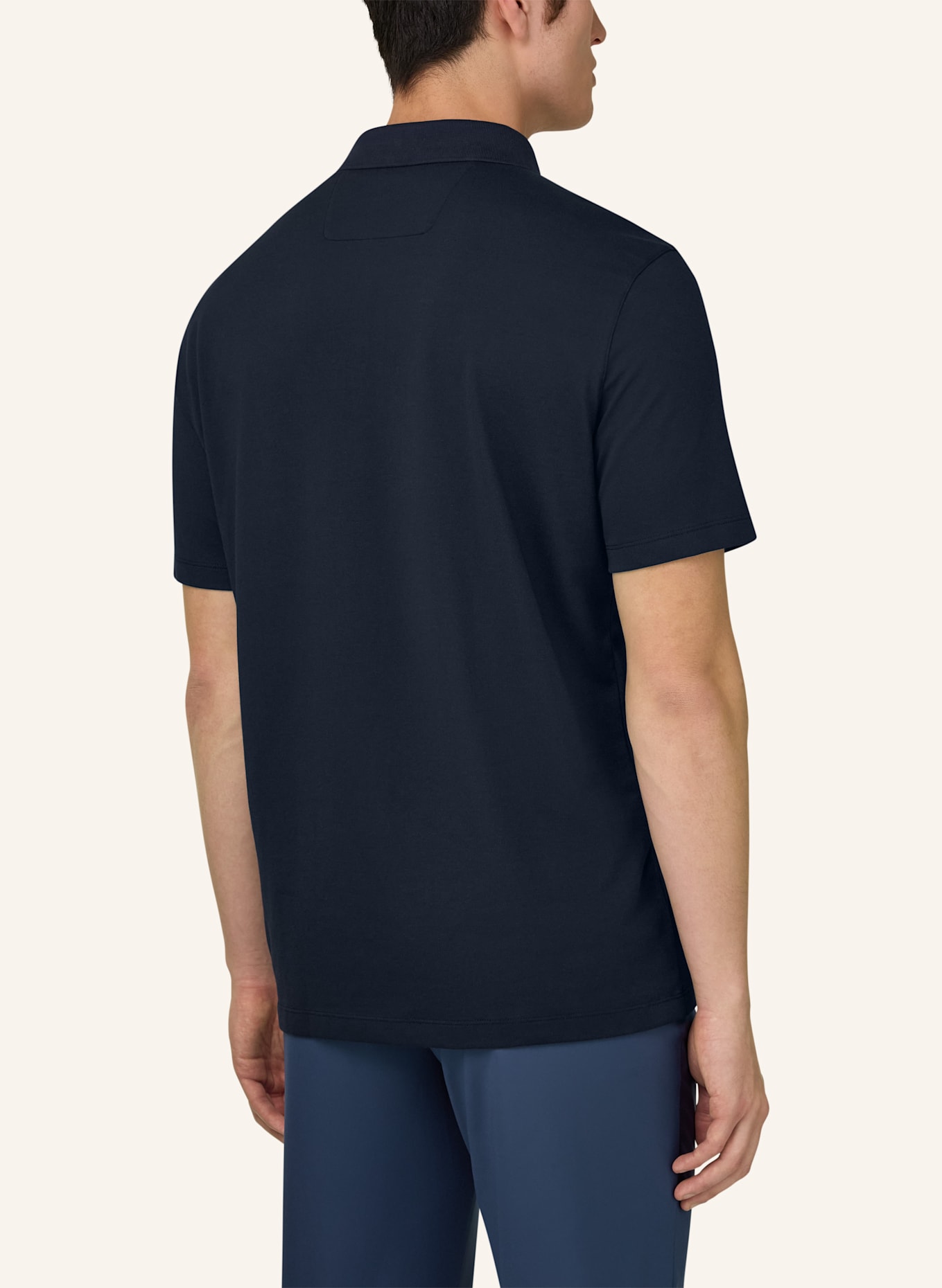 BOGGI MILANO Piqué-Poloshirt: BLAU