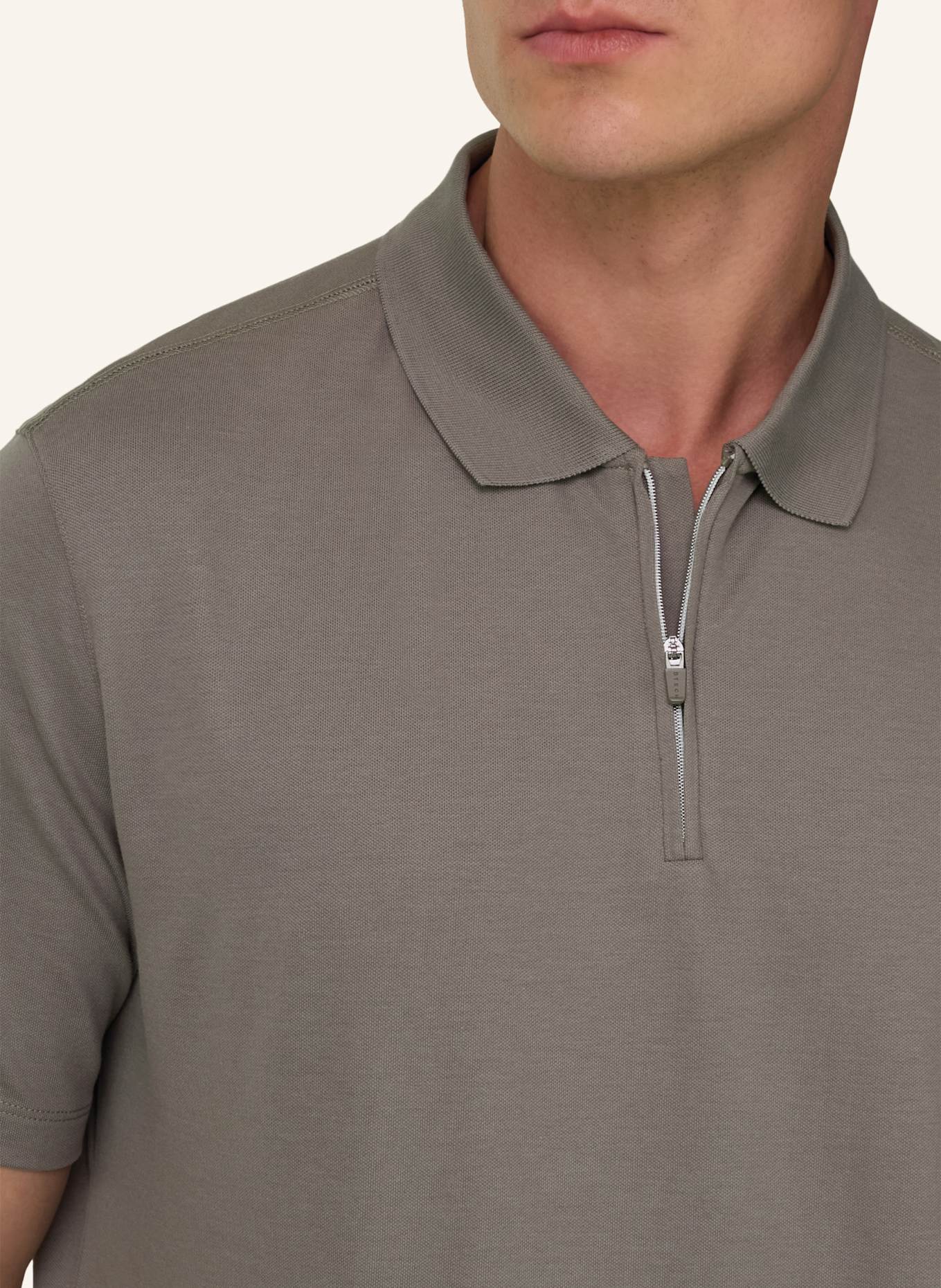 BOGGI MILANO Piqué-Poloshirt: BRAUN