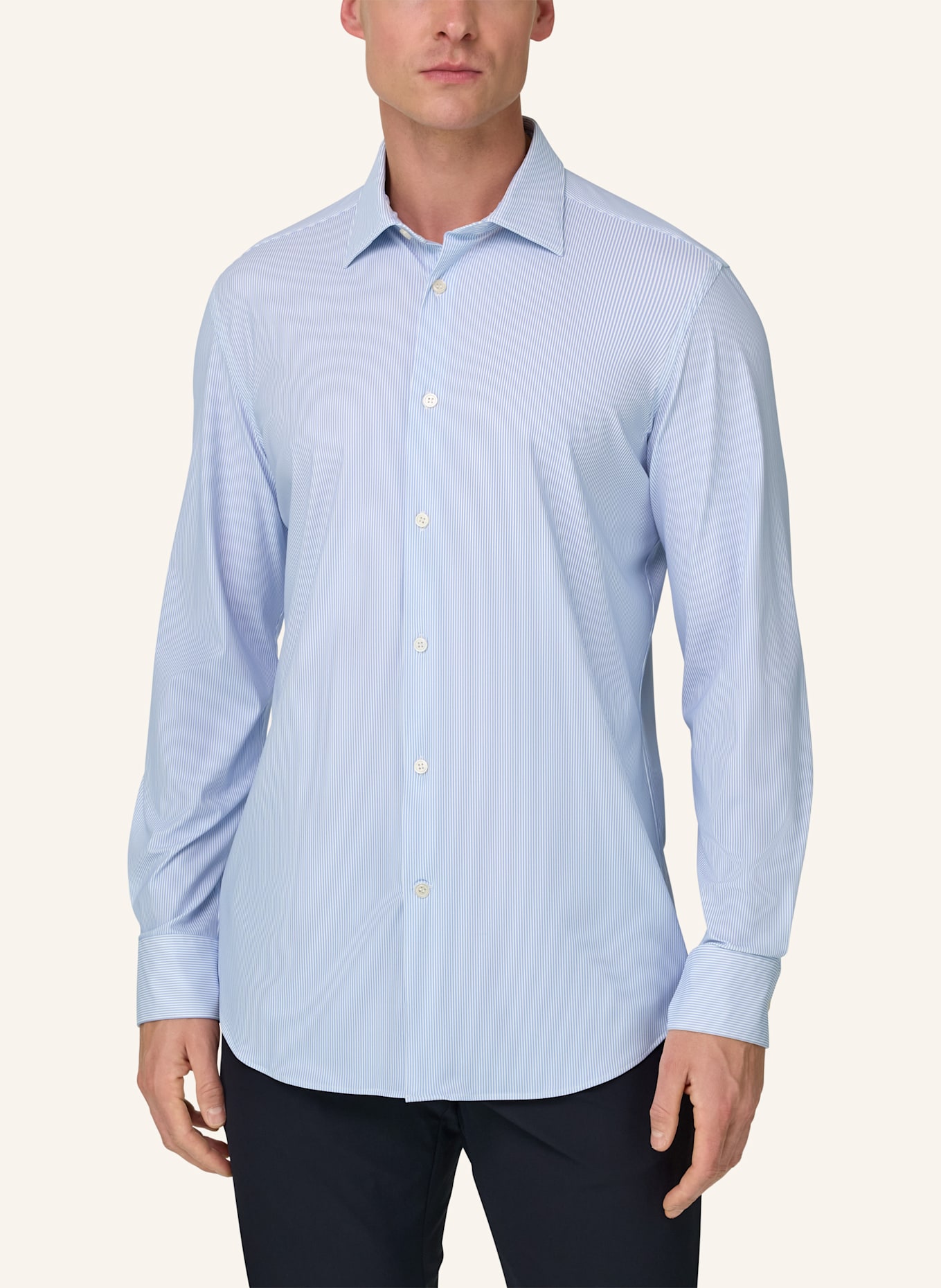 BOGGI MILANO Overshirt: HELLBLAU