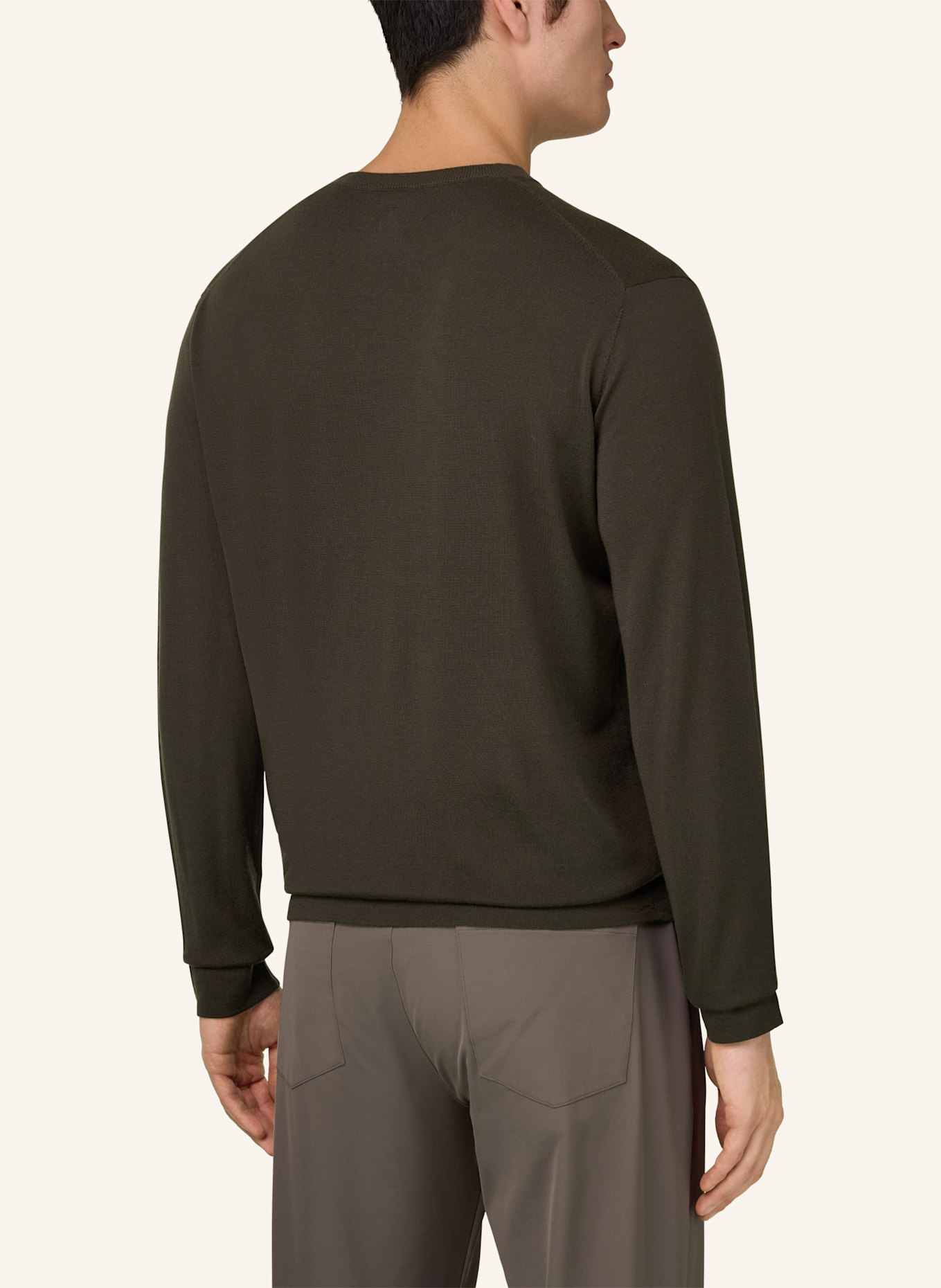 BOGGI MILANO Pullover: DUNKELBRAUN