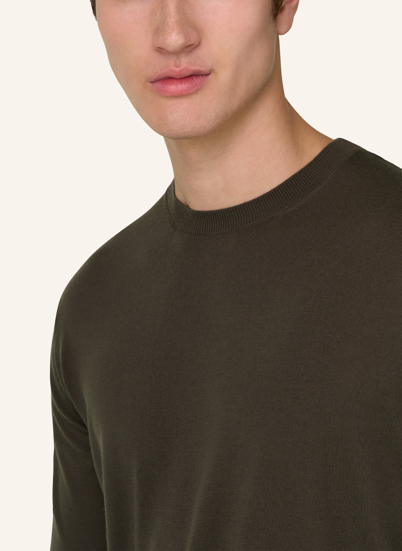 BOGGI MILANO Pullover: DUNKELBRAUN