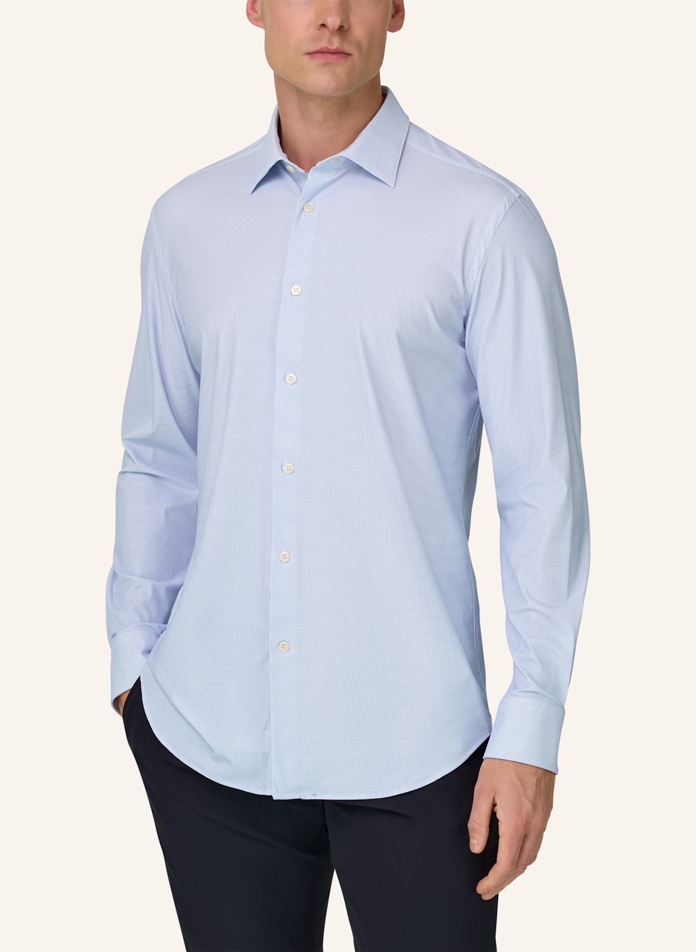 BOGGI MILANO Overshirt: HELLBLAU