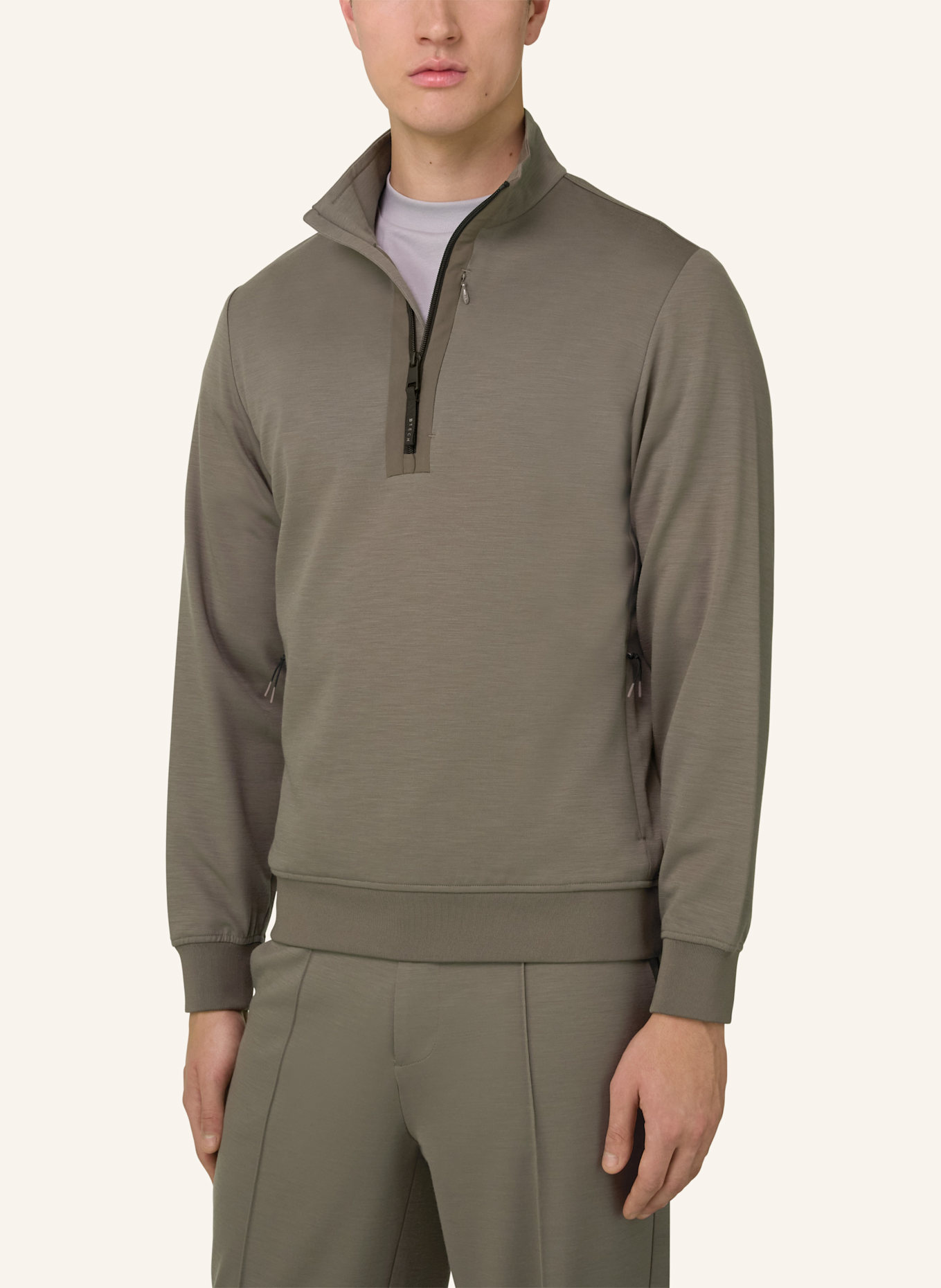 BOGGI MILANO Sweatjacke: BRAUN