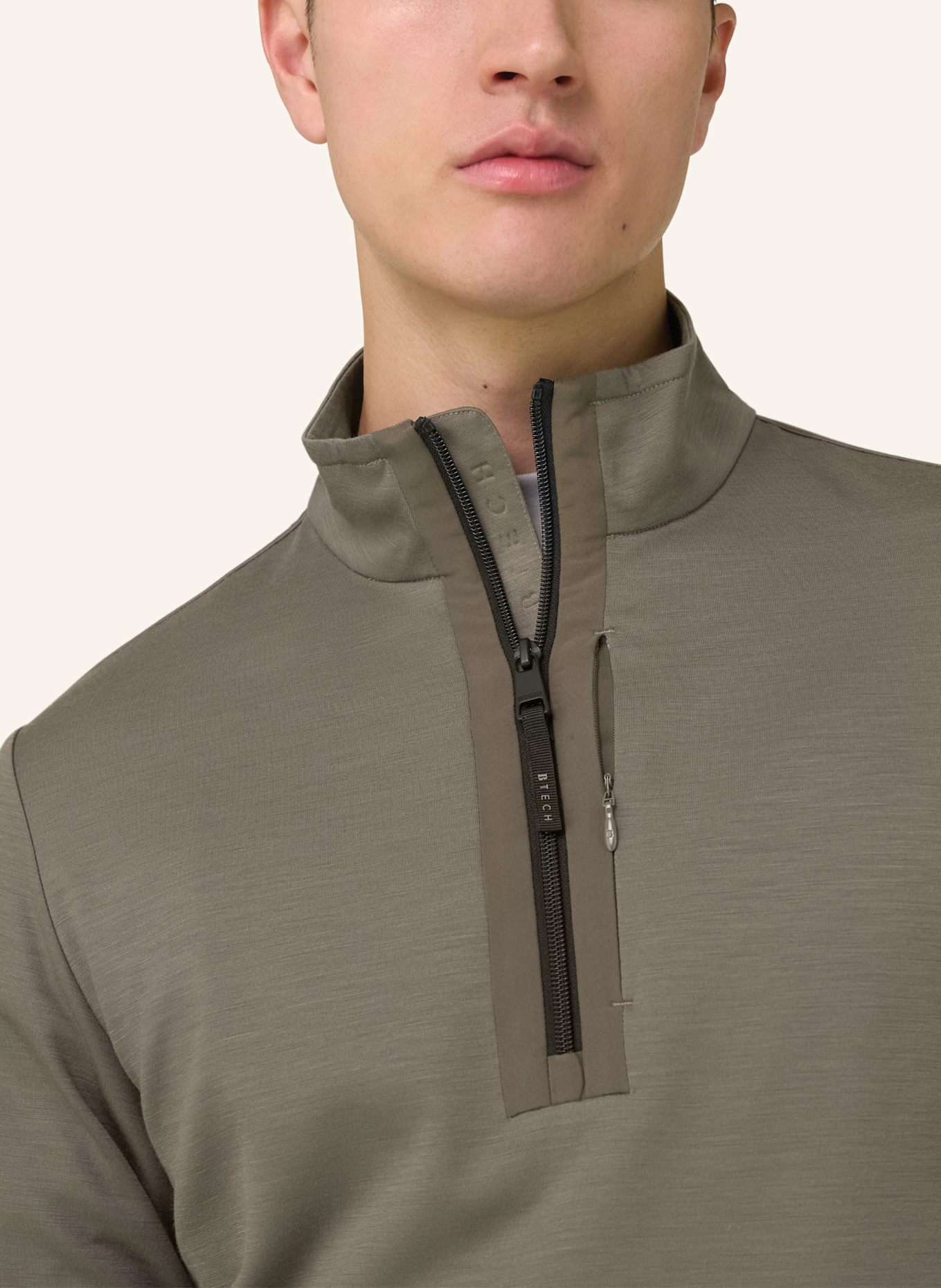 BOGGI MILANO Sweatjacke: BRAUN