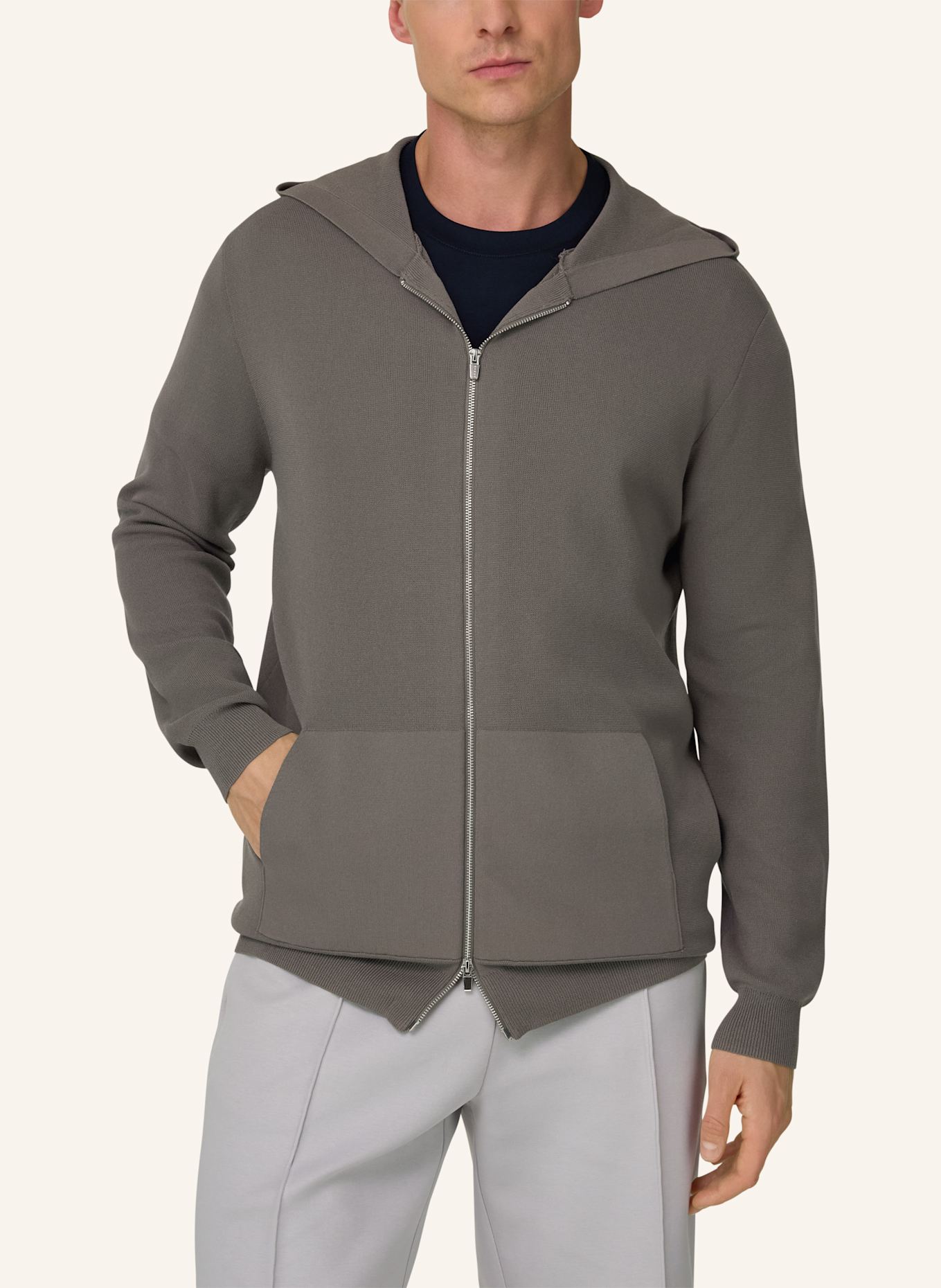BOGGI MILANO Pullover: BRAUN