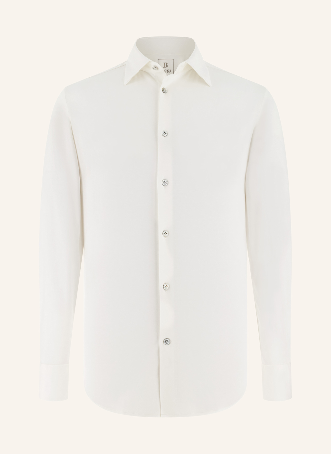 BOGGI MILANO Jerseyhemd Regular Fit: WEISS