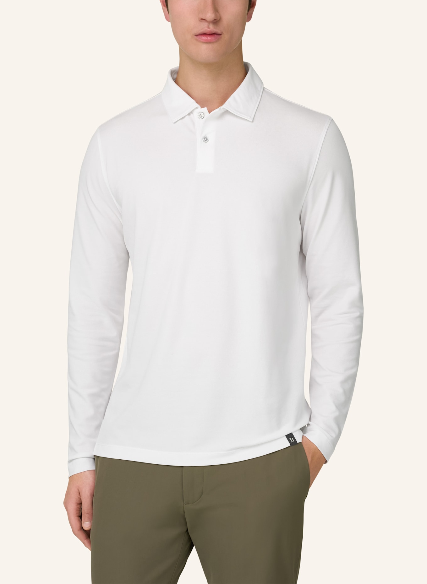 BOGGI MILANO Jersey-Poloshirt: WEISS
