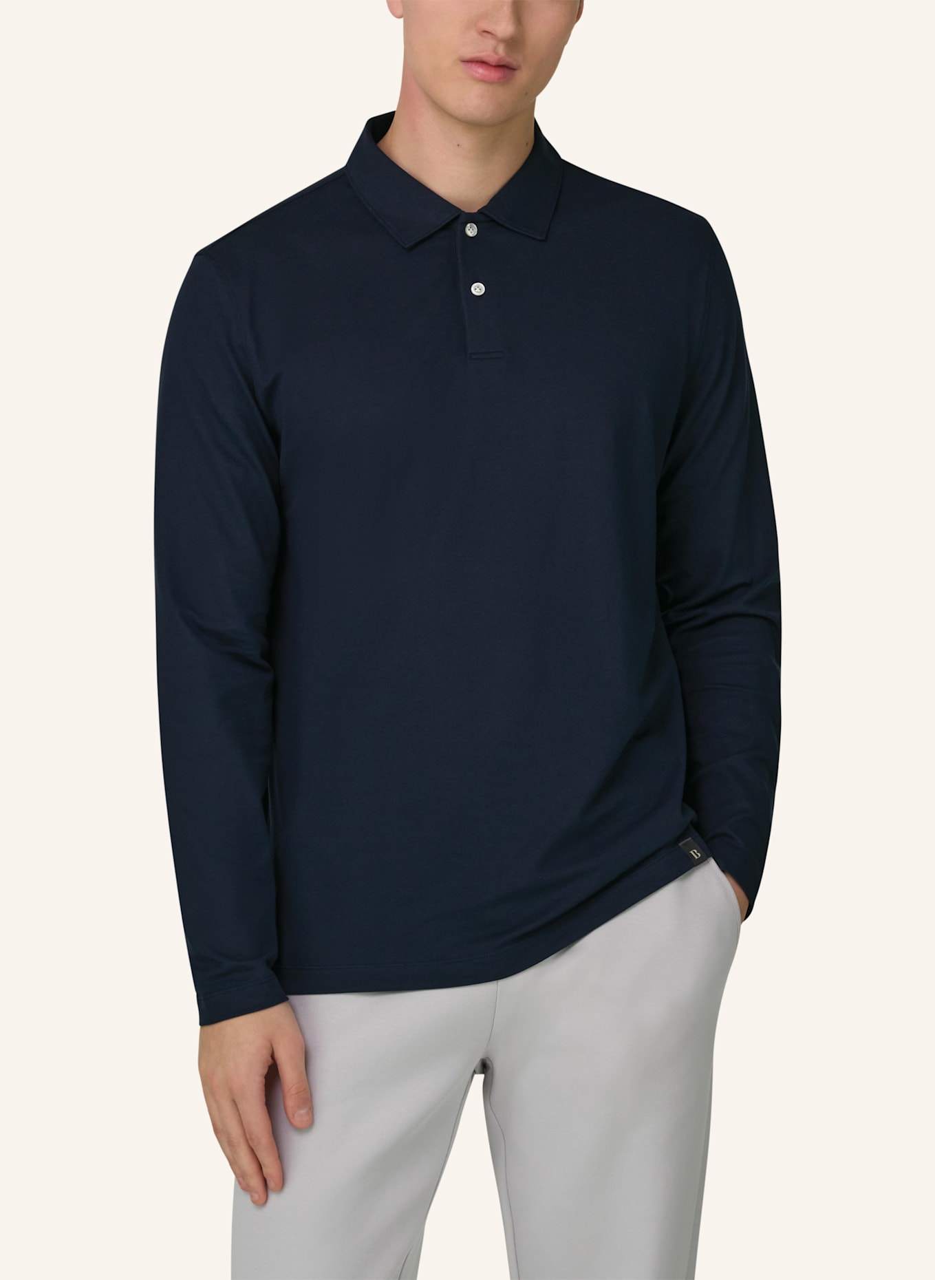 BOGGI MILANO Jersey-Poloshirt: BLAU