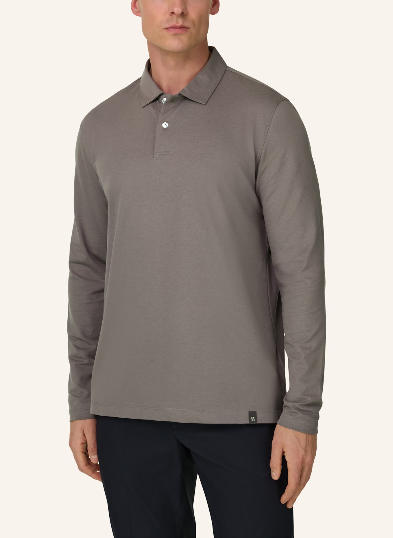 BOGGI MILANO Jersey-Poloshirt: BRAUN