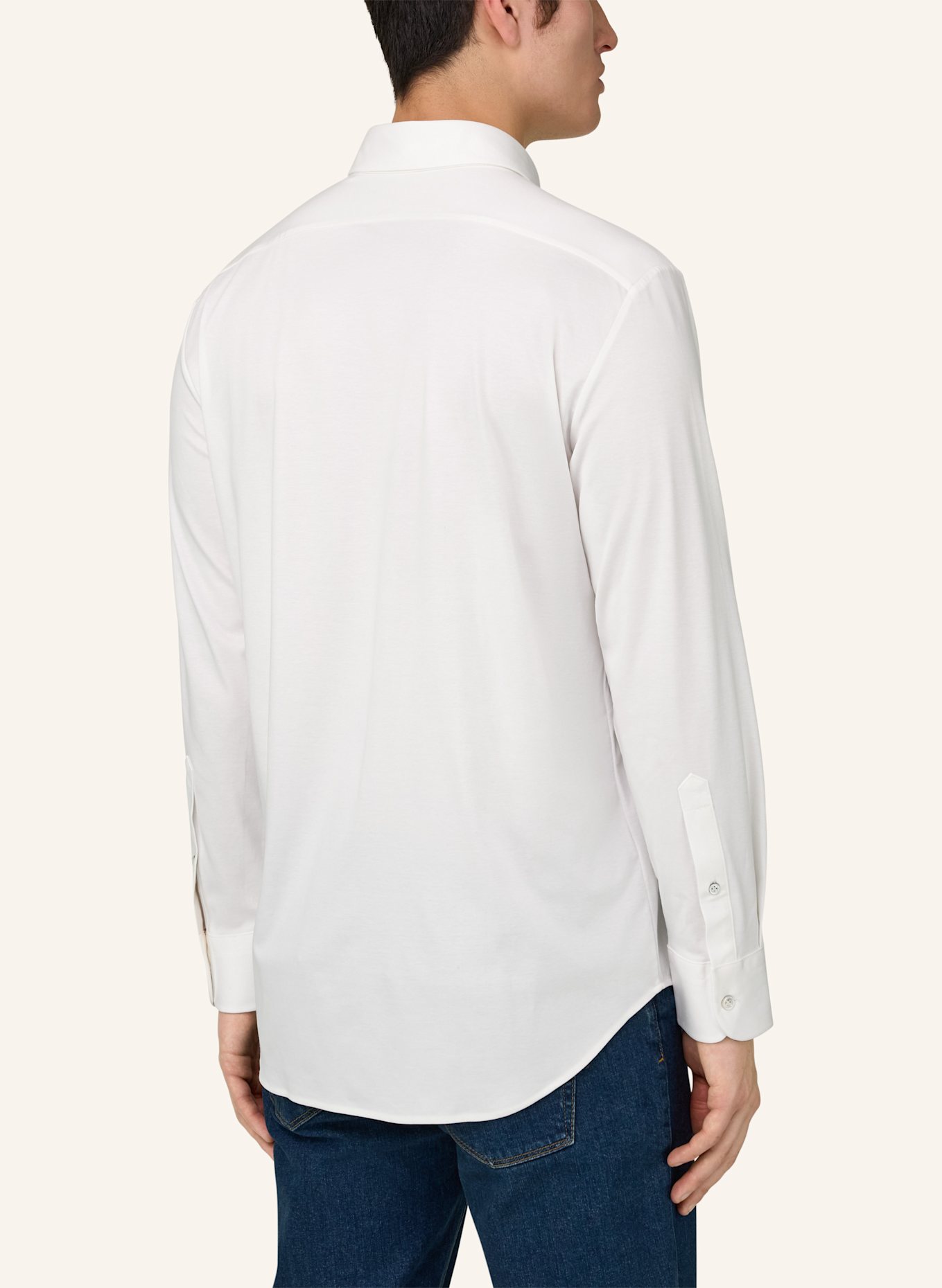 BOGGI MILANO Jerseyhemd Regular Fit: WEISS