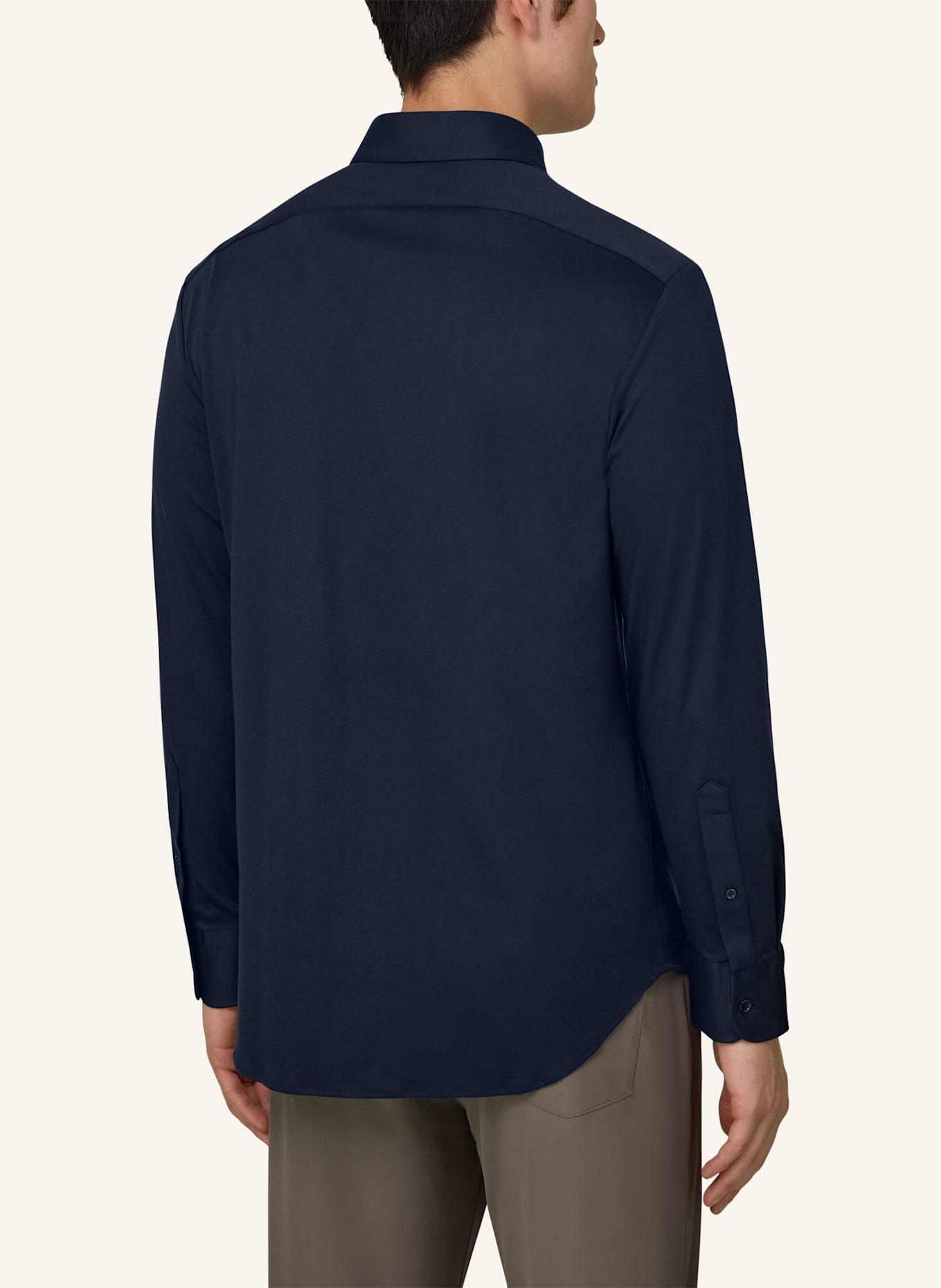 BOGGI MILANO Jerseyhemd Regular Fit: BLAU