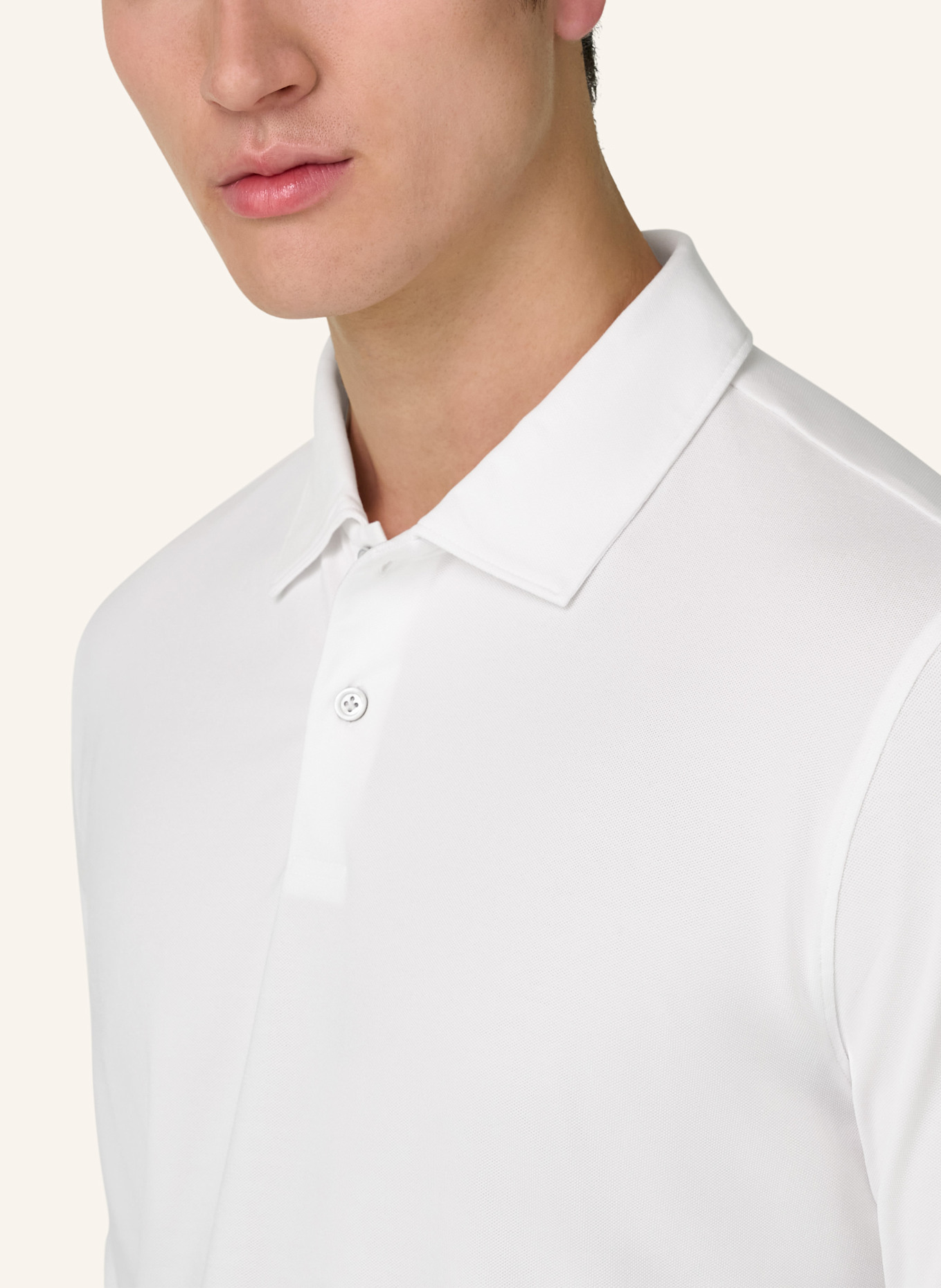 BOGGI MILANO Jersey-Poloshirt: WEISS