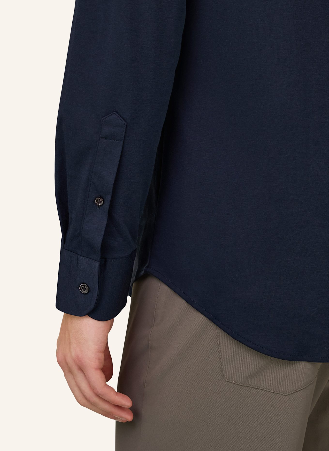 BOGGI MILANO Jerseyhemd Regular Fit: BLAU