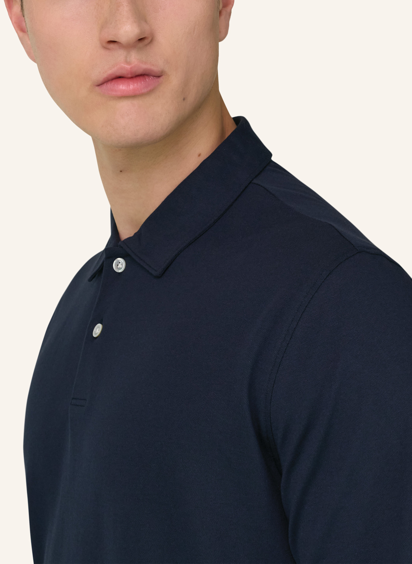 BOGGI MILANO Jersey-Poloshirt: BLAU