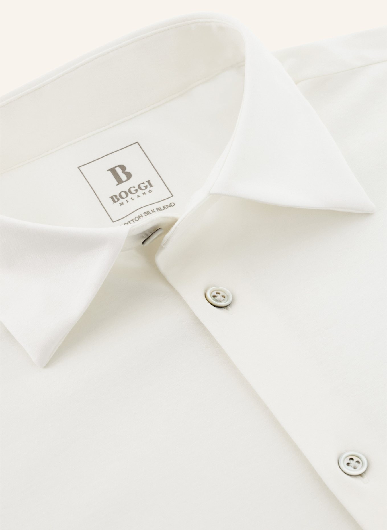 BOGGI MILANO Jerseyhemd Regular Fit: WEISS