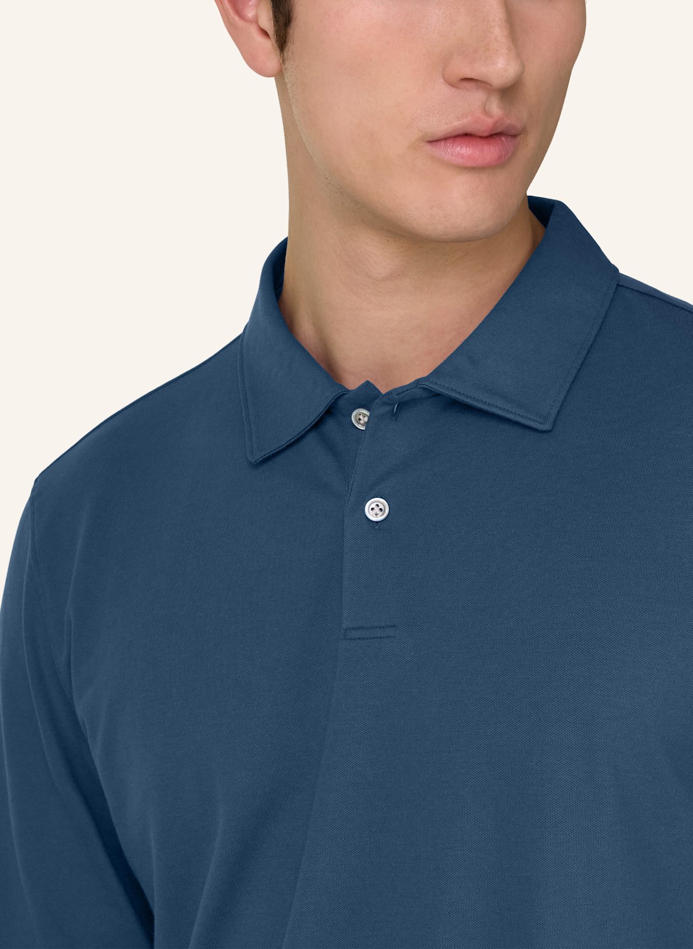BOGGI MILANO Jersey-Poloshirt: BLAU