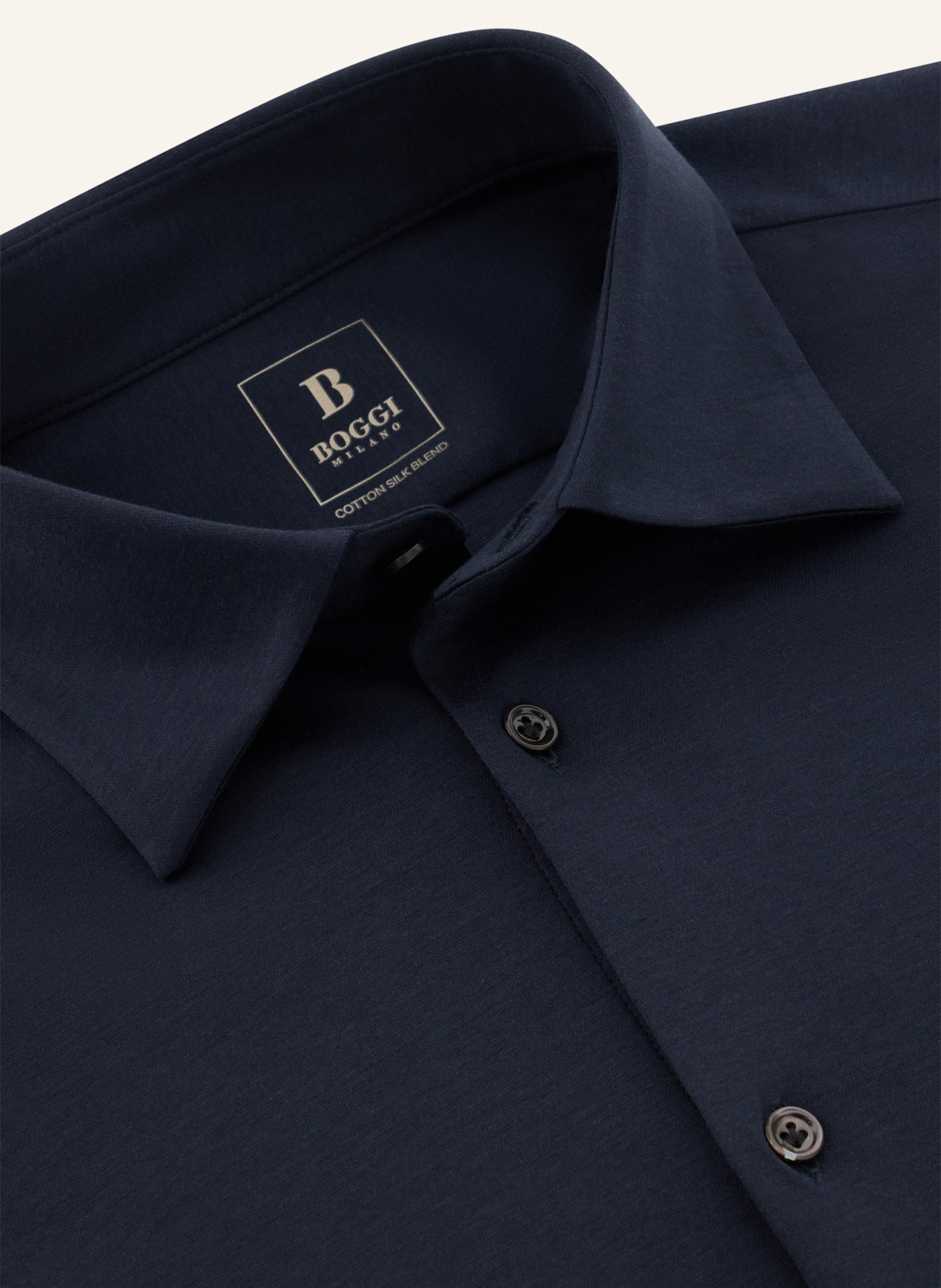 BOGGI MILANO Jerseyhemd Regular Fit: BLAU