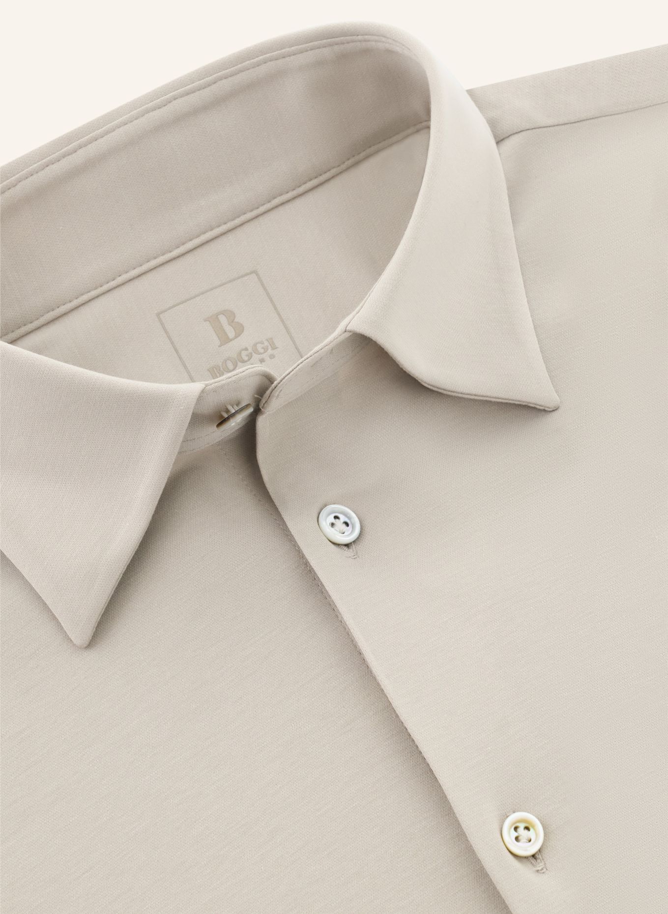 BOGGI MILANO Jerseyhemd Regular Fit: BRAUN