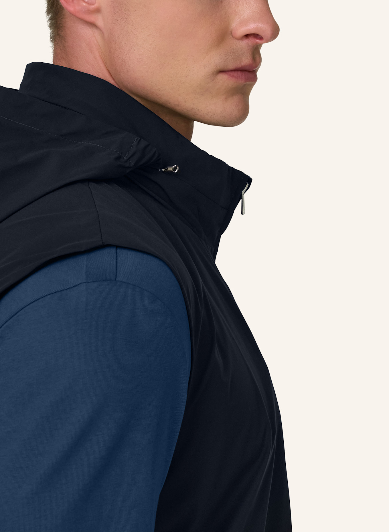 BOGGI MILANO Daunenweste aus Cashmere: BLAU