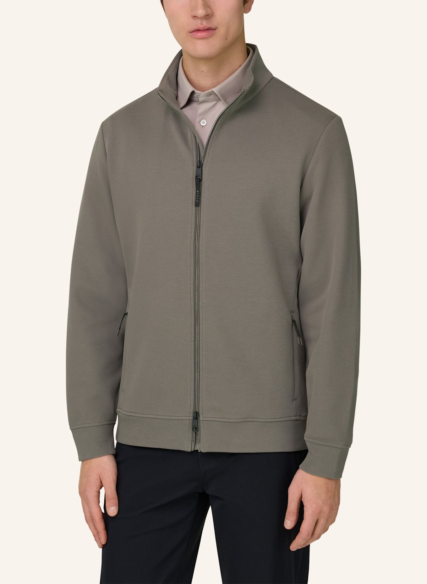 BOGGI MILANO Sweatjacke: BRAUN