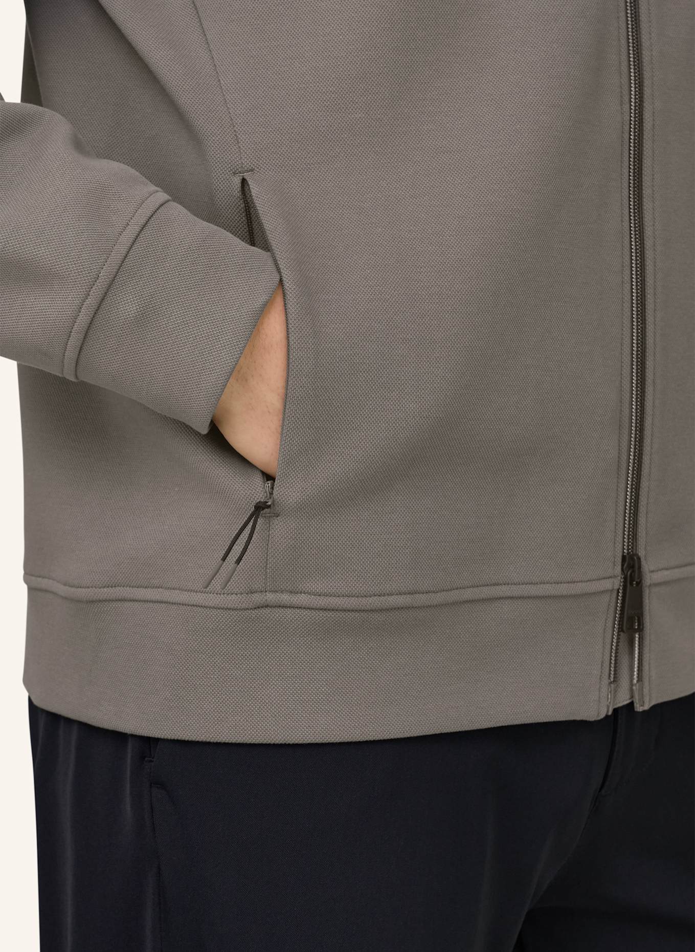 BOGGI MILANO Sweatjacke: BRAUN