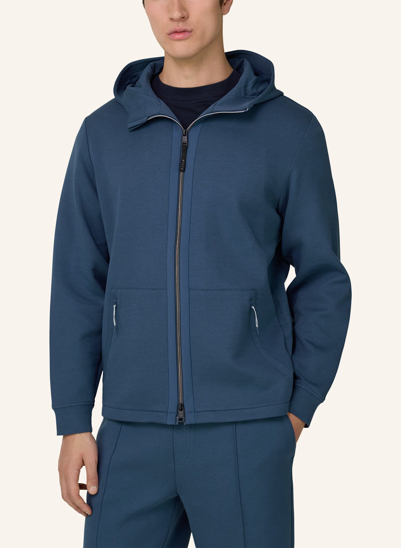 BOGGI MILANO Sweatjacke: BLAU