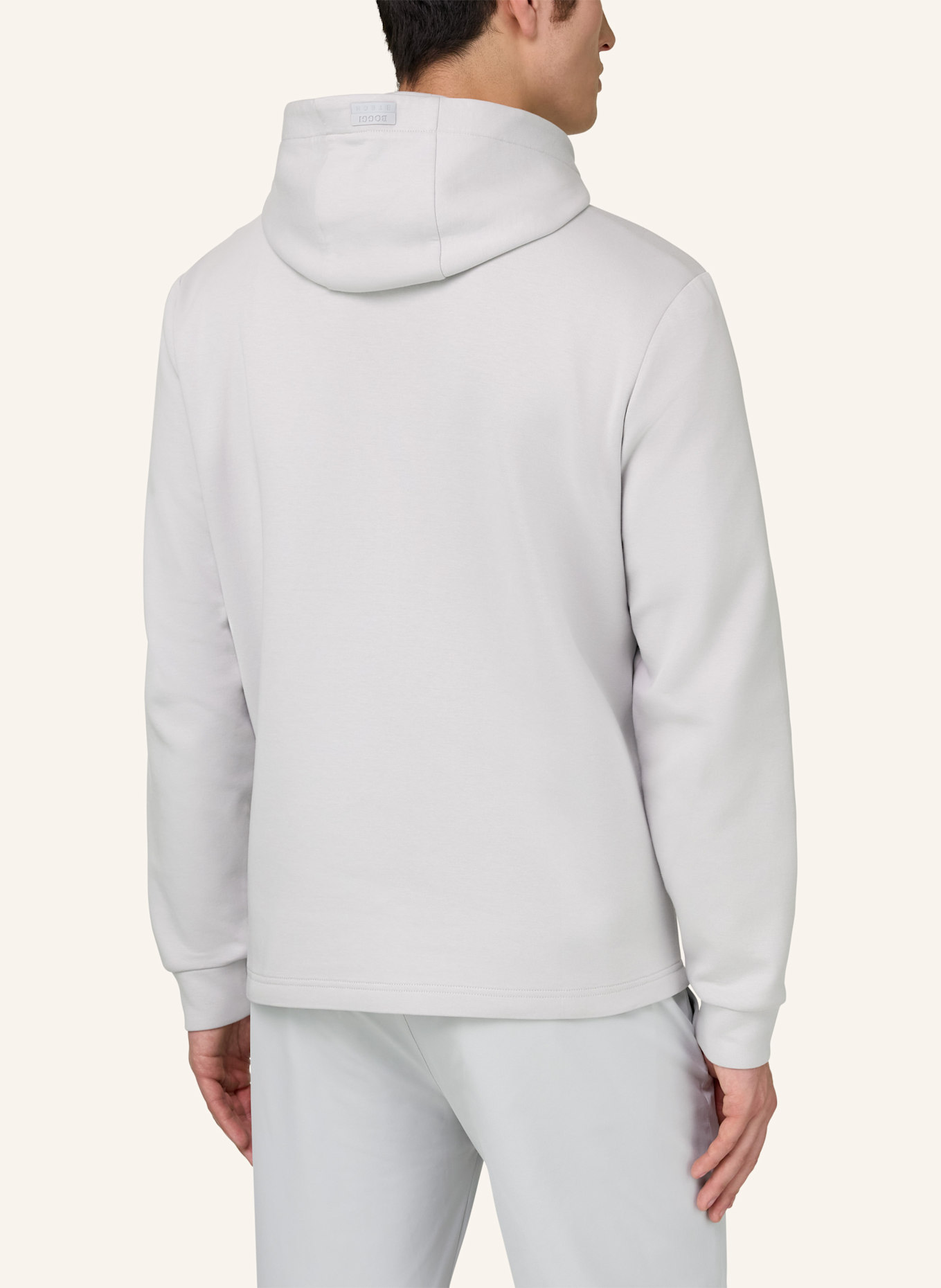 BOGGI MILANO Sweatjacke: WEISS