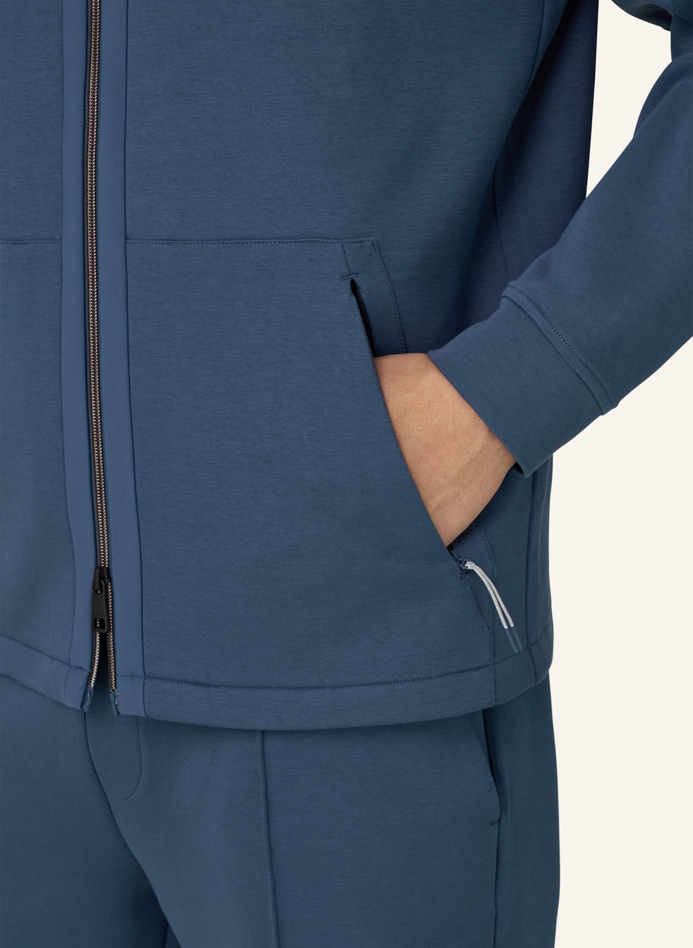 BOGGI MILANO Sweatjacke: BLAU