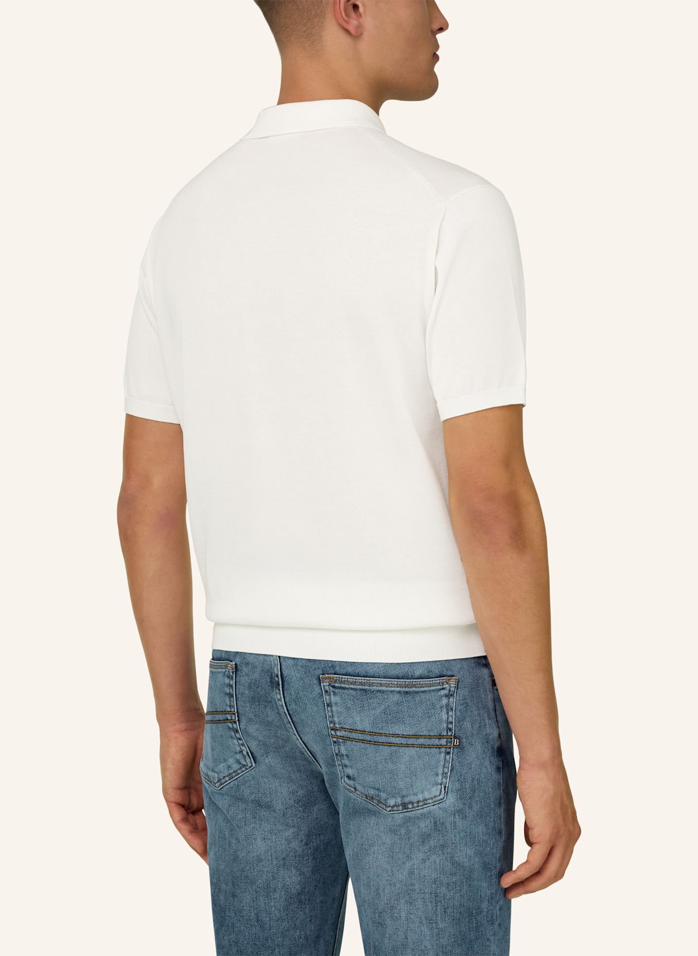 BOGGI MILANO Pullover: WEISS