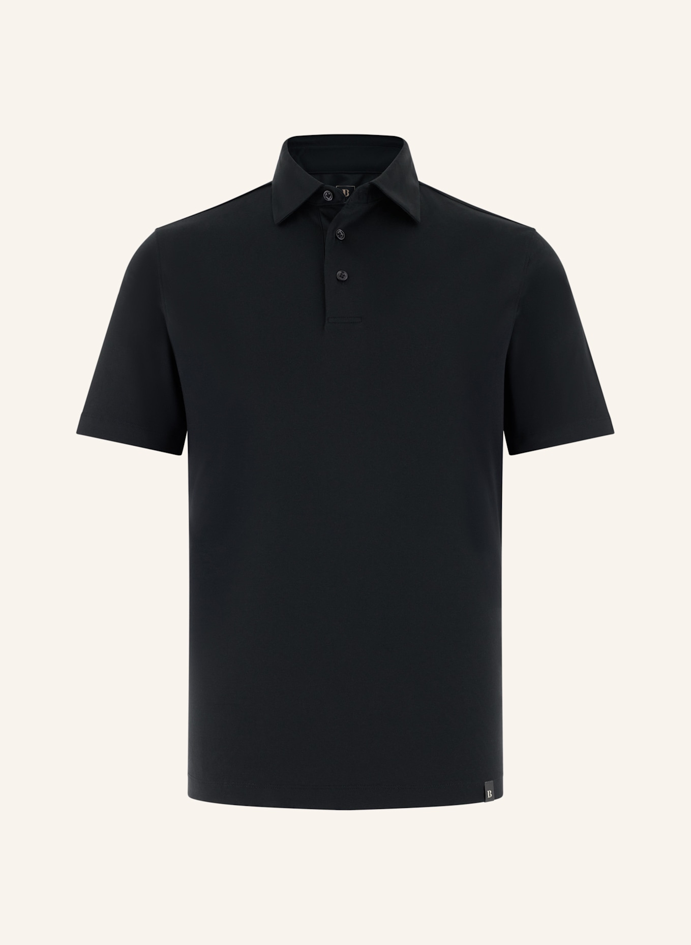 BOGGI MILANO Piqué-Poloshirt: SCHWARZ